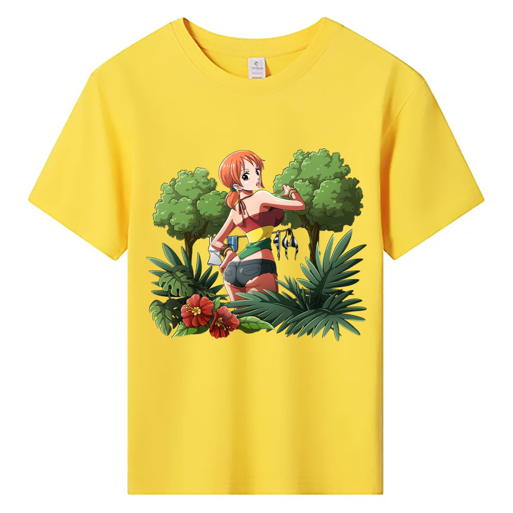 （画像用） ワンピース ナミ ONE PIECE Nami 綿100％キッズTシャツ（フロントプリント）