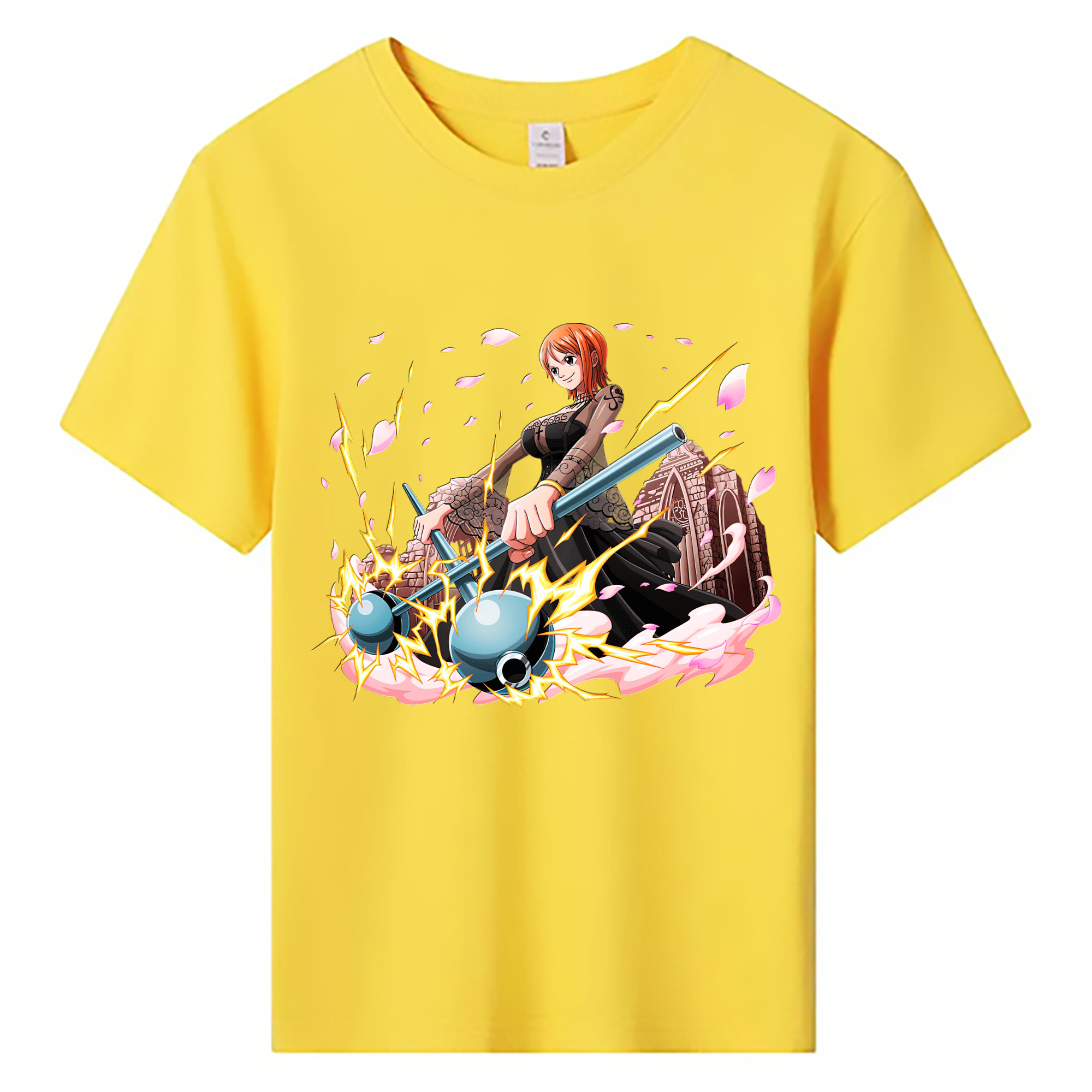 （画像用） ワンピース ナミ ONE PIECE Nami 綿100％キッズTシャツ（フロントプリント）