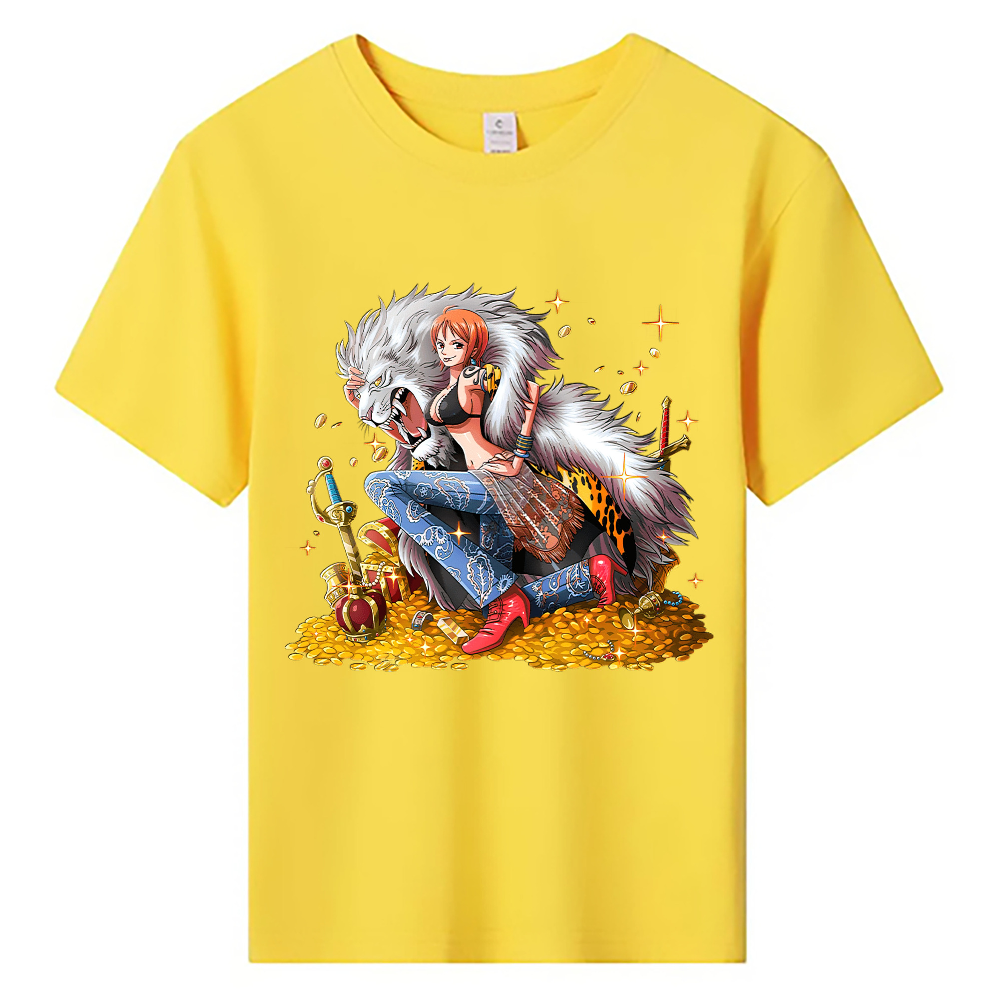 （画像用） ワンピース ナミ ONE PIECE Nami 綿100％キッズTシャツ（フロントプリント）