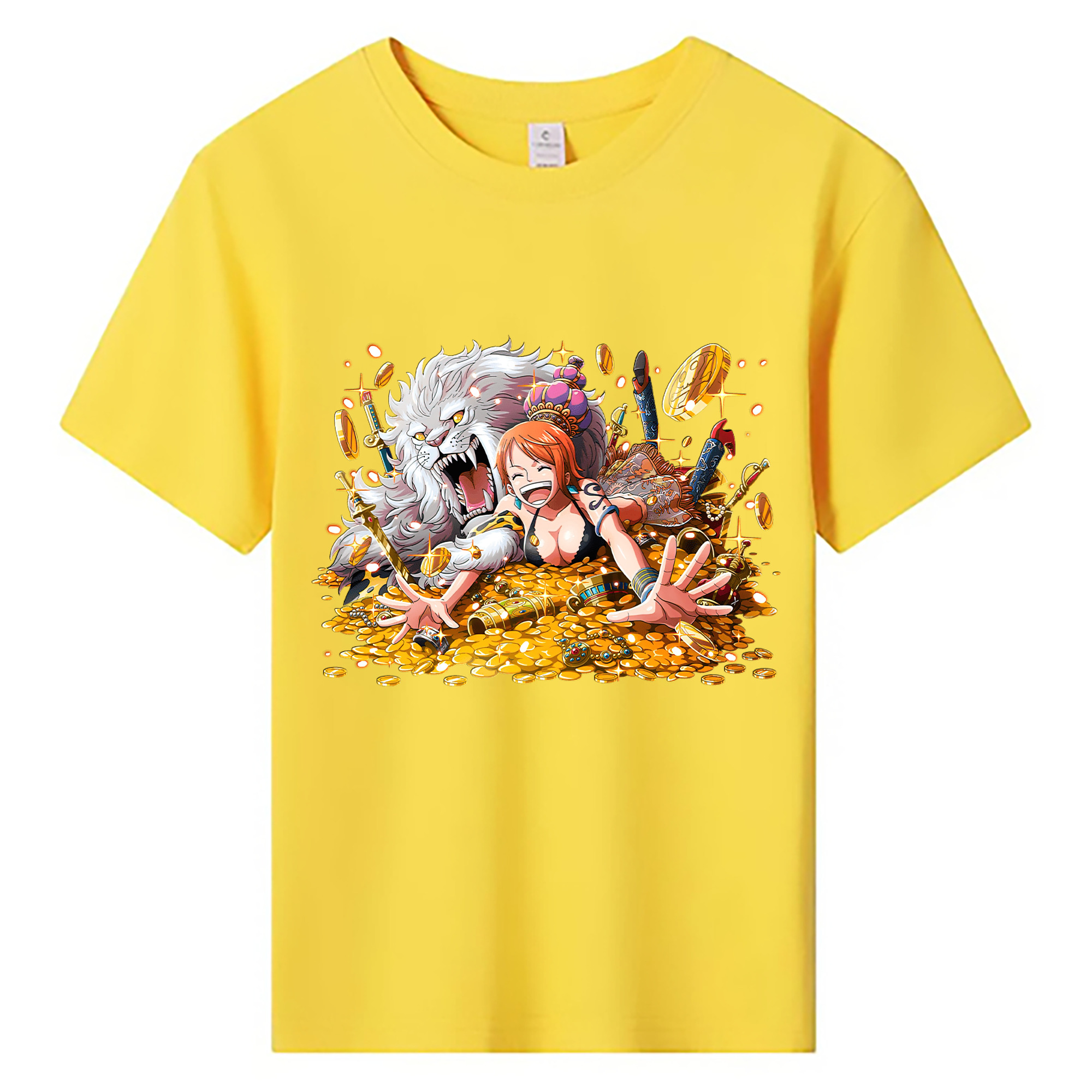 （画像用） ワンピース ナミ ONE PIECE Nami 綿100％キッズTシャツ（フロントプリント）