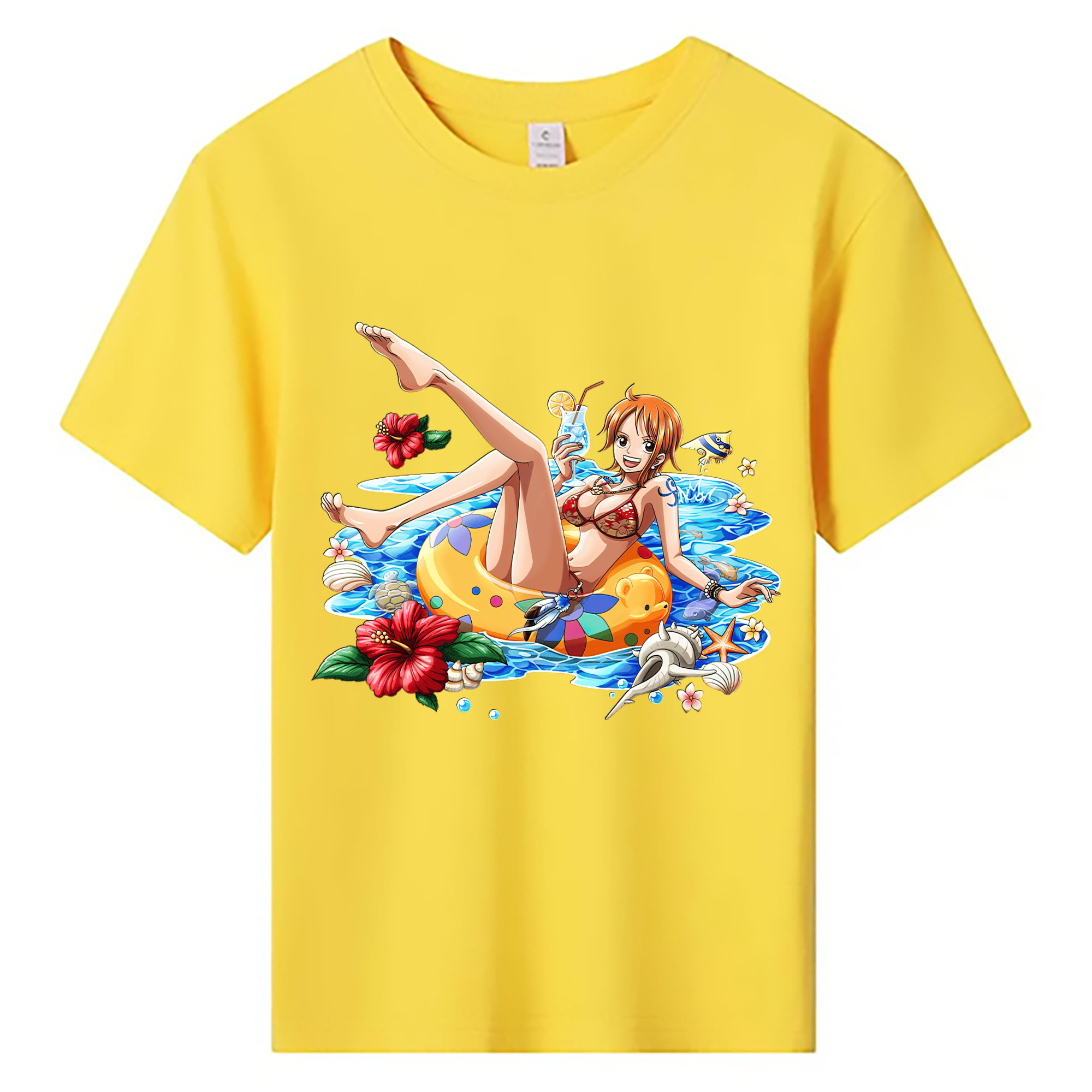 （画像用） ワンピース ナミ ONE PIECE Nami 綿100％キッズTシャツ（フロントプリント）