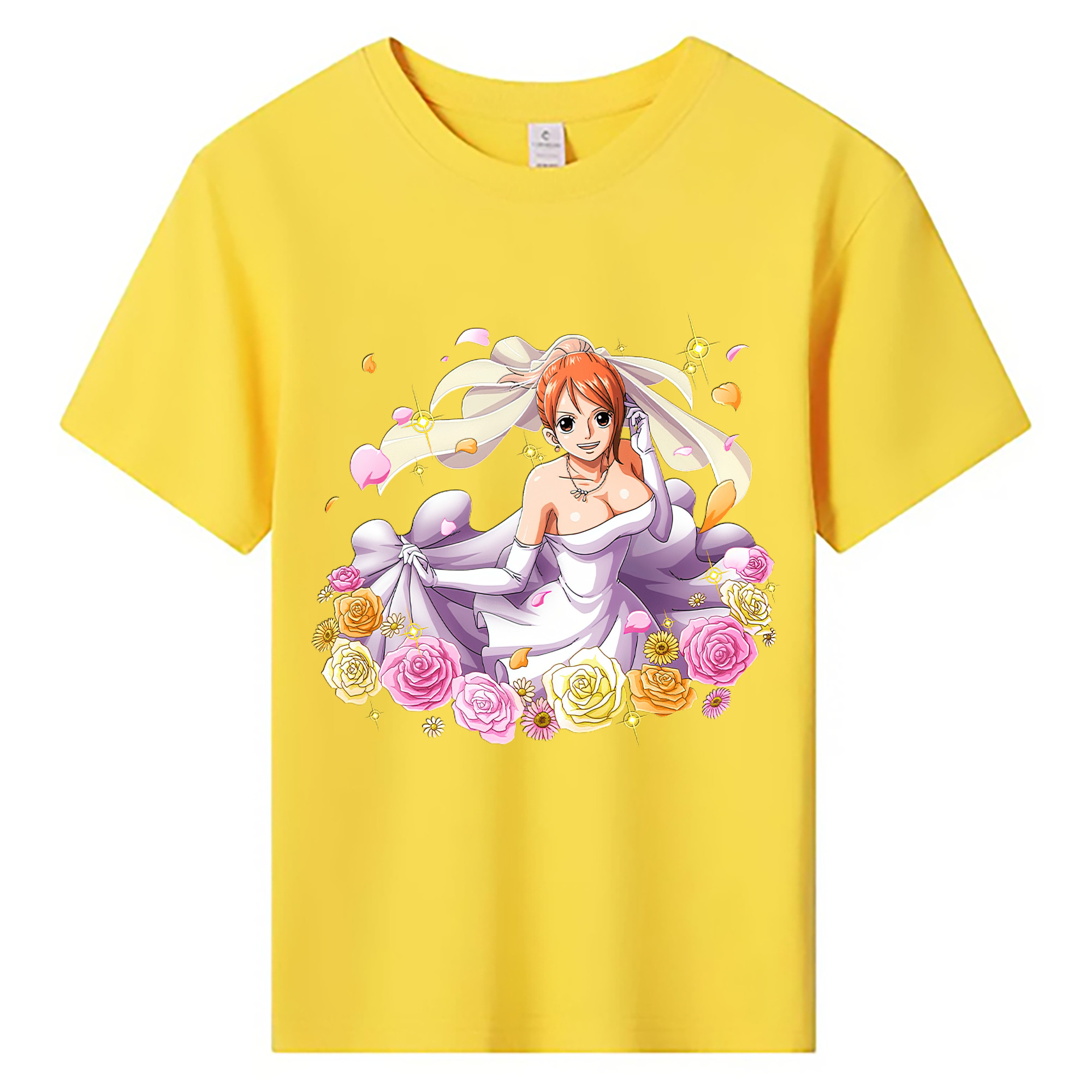 （画像用） ワンピース ナミ ONE PIECE Nami 綿100％キッズTシャツ（フロントプリント）