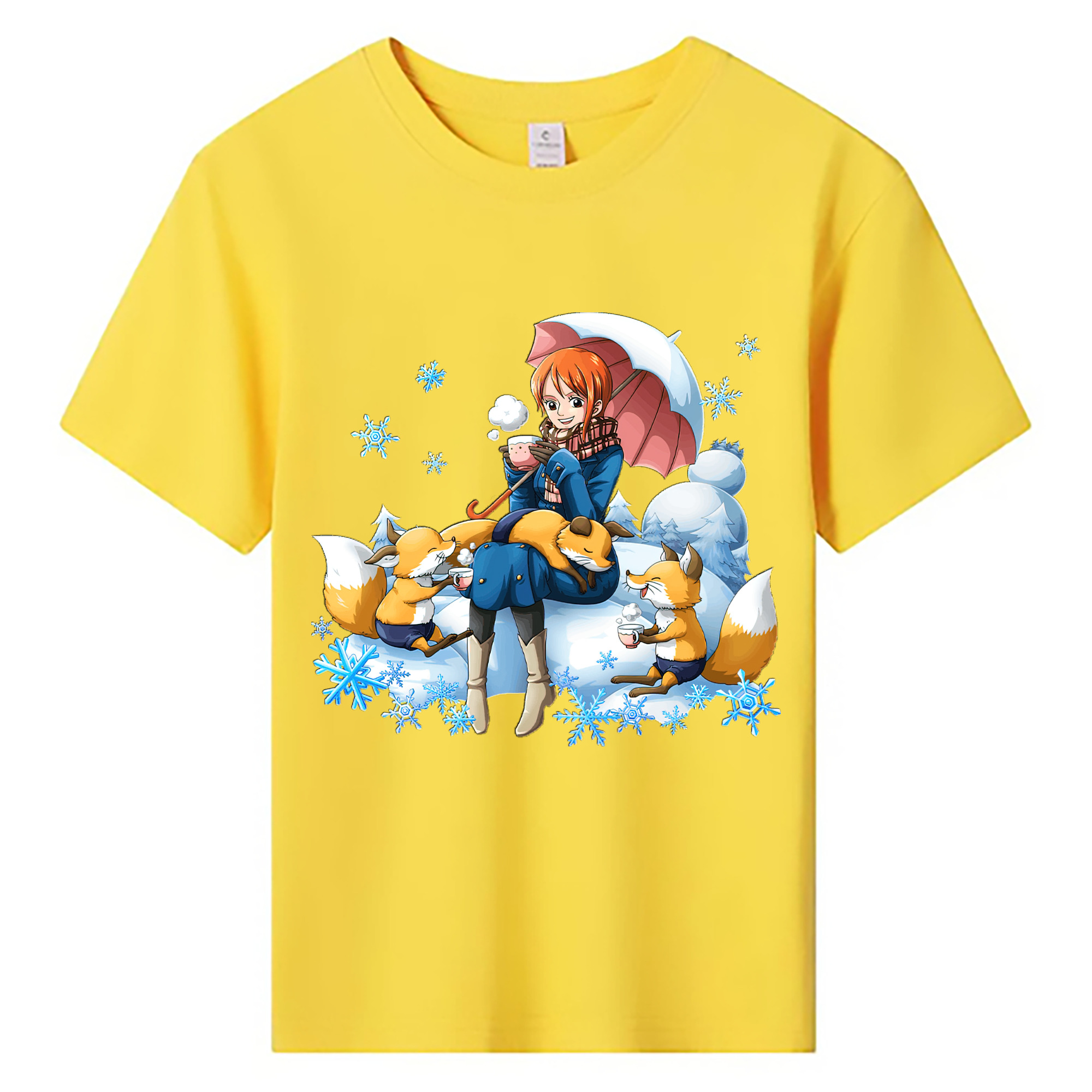 （画像用） ワンピース ナミ ONE PIECE Nami 綿100％キッズTシャツ（フロントプリント）