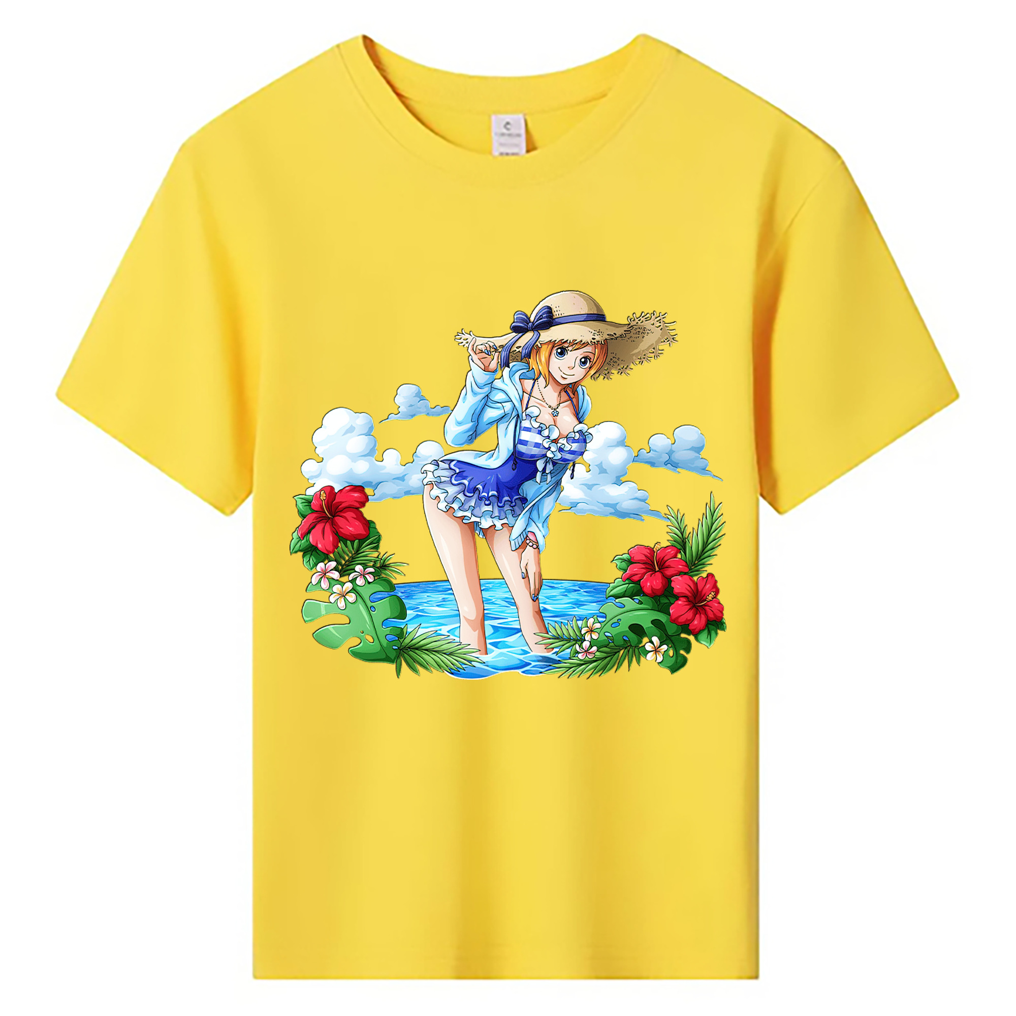 （画像用） ワンピース ナミ ONE PIECE Nami 綿100％キッズTシャツ（フロントプリント）