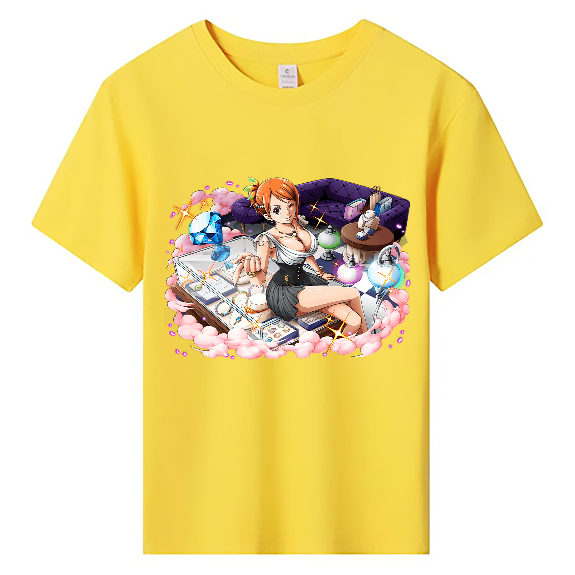 （画像用） ワンピース ナミ ONE PIECE Nami 綿100％キッズTシャツ（フロントプリント）
