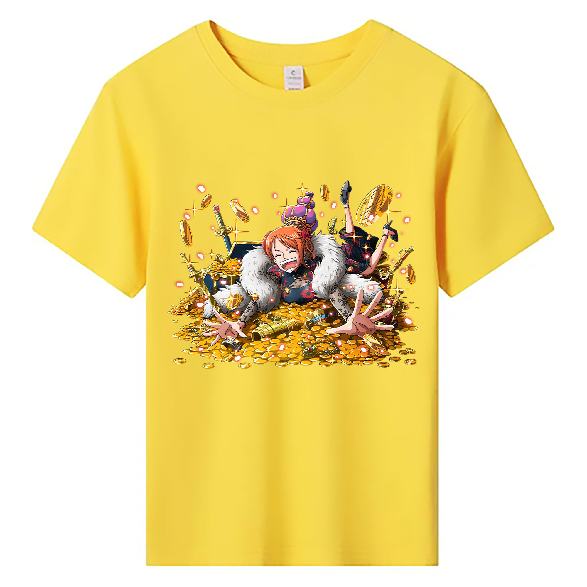 （画像用） ワンピース ナミ ONE PIECE Nami 綿100％キッズTシャツ（フロントプリント）