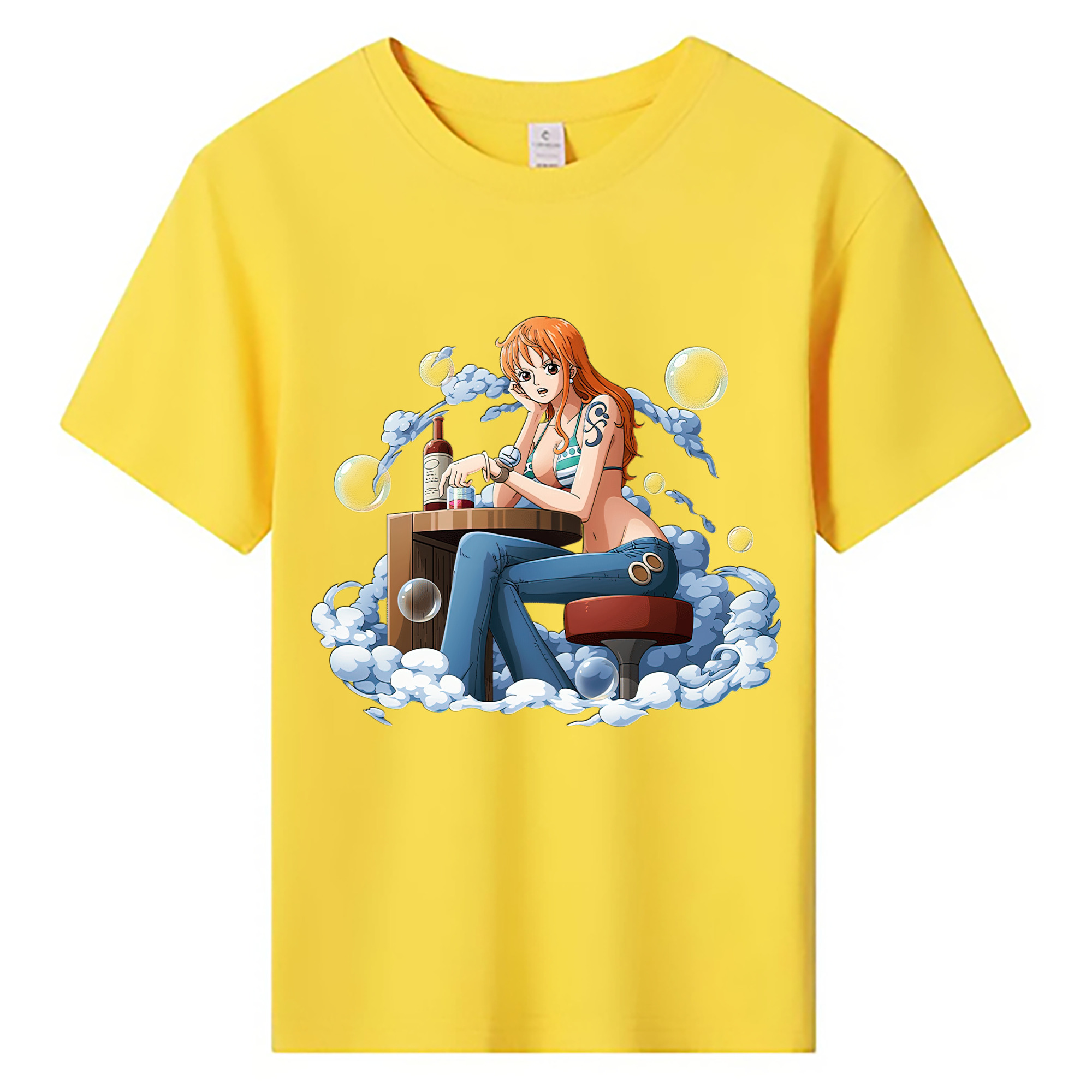 （画像用） ワンピース ナミ ONE PIECE Nami 綿100％キッズTシャツ（フロントプリント）