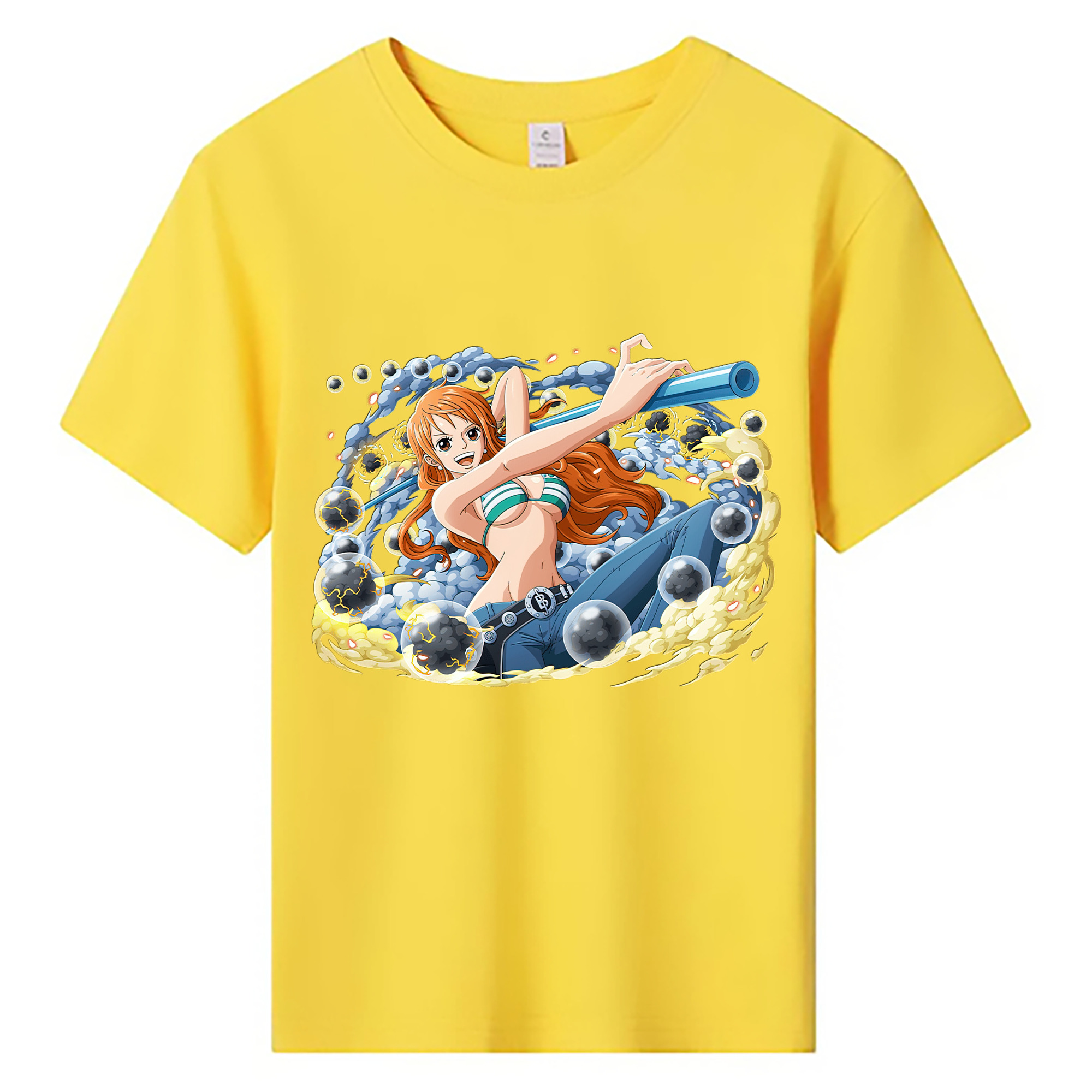 （画像用） ワンピース ナミ ONE PIECE Nami 綿100％キッズTシャツ（フロントプリント）