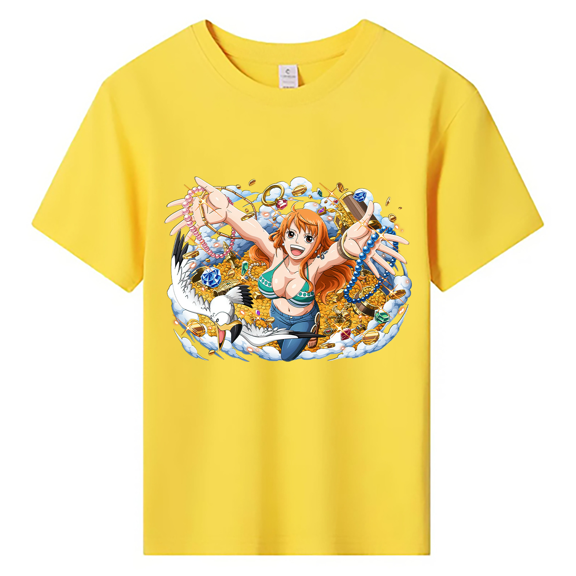 （画像用） ワンピース ナミ ONE PIECE Nami 綿100％キッズTシャツ（フロントプリント）