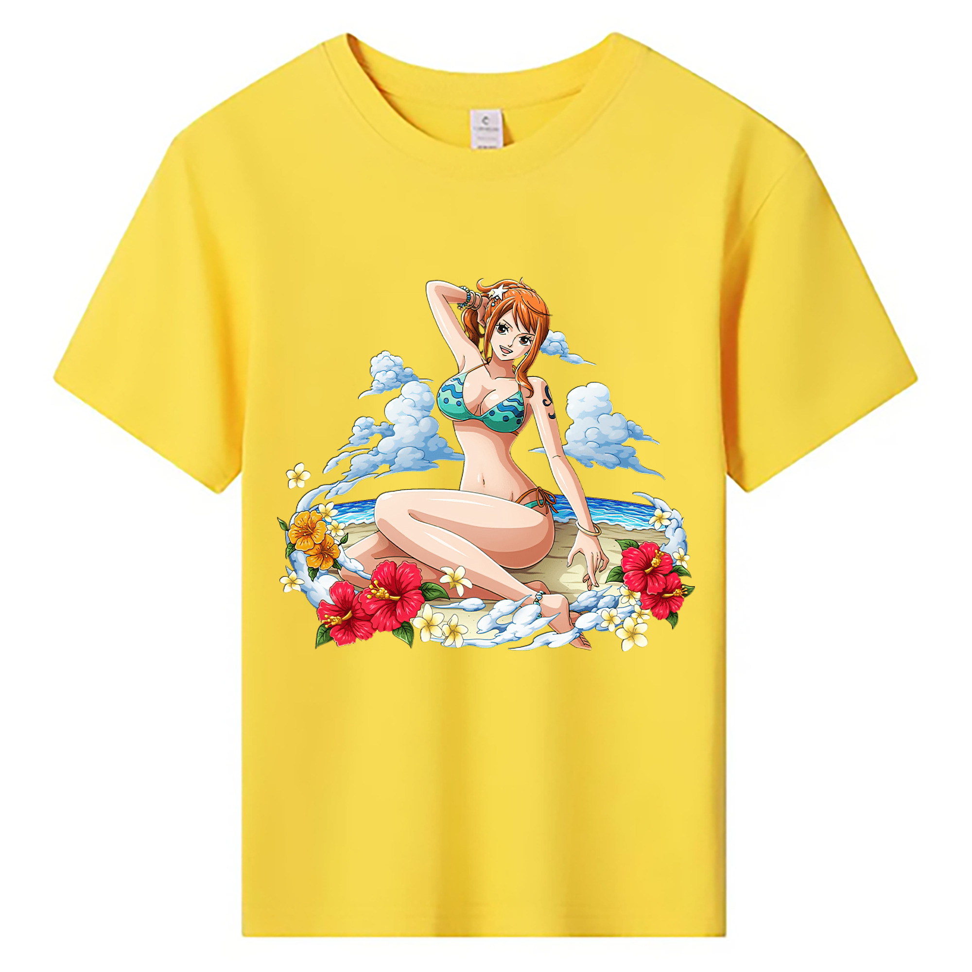 （画像用） ワンピース ナミ ONE PIECE Nami 綿100％キッズTシャツ（フロントプリント）