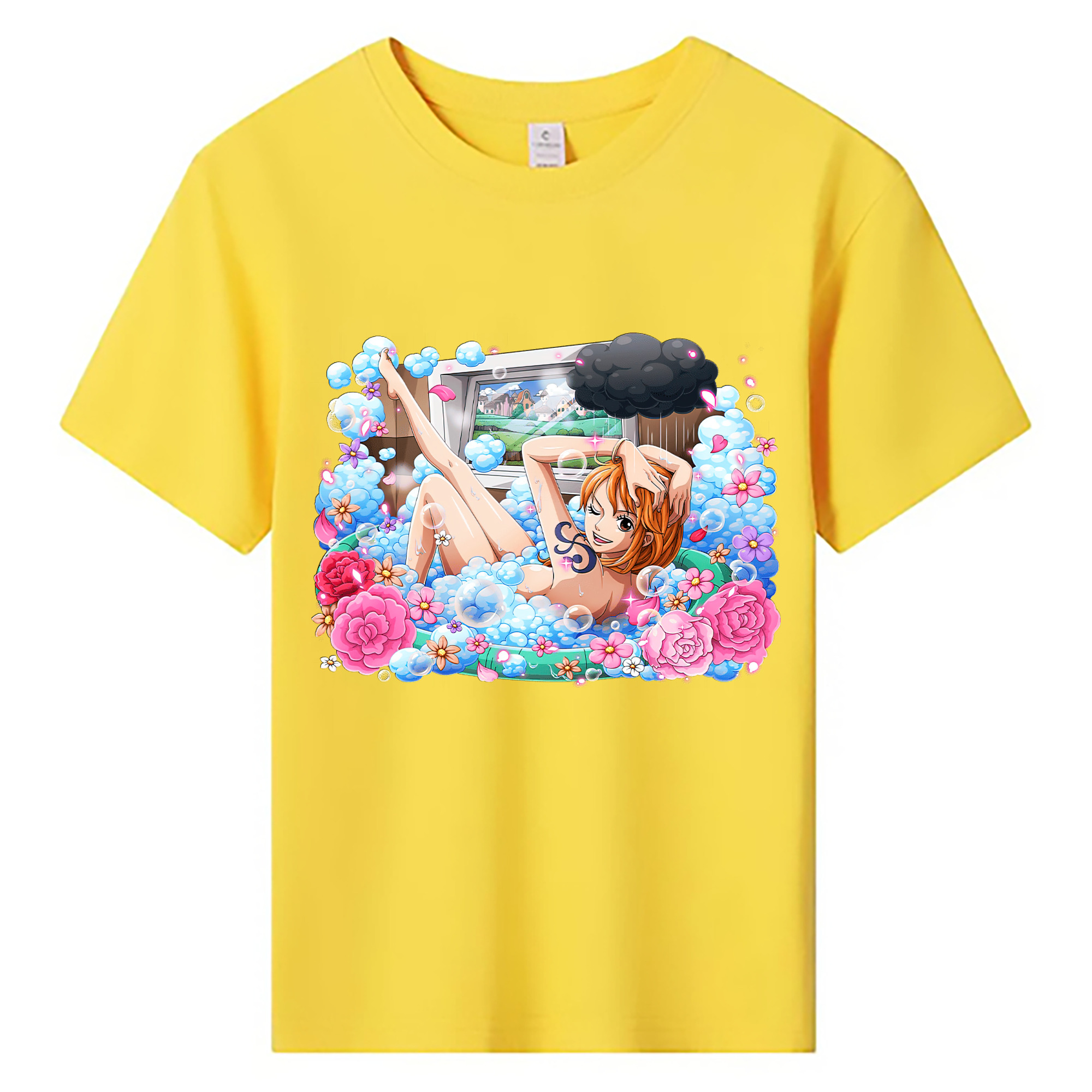（画像用） ワンピース ナミ ONE PIECE Nami 綿100％キッズTシャツ（フロントプリント）