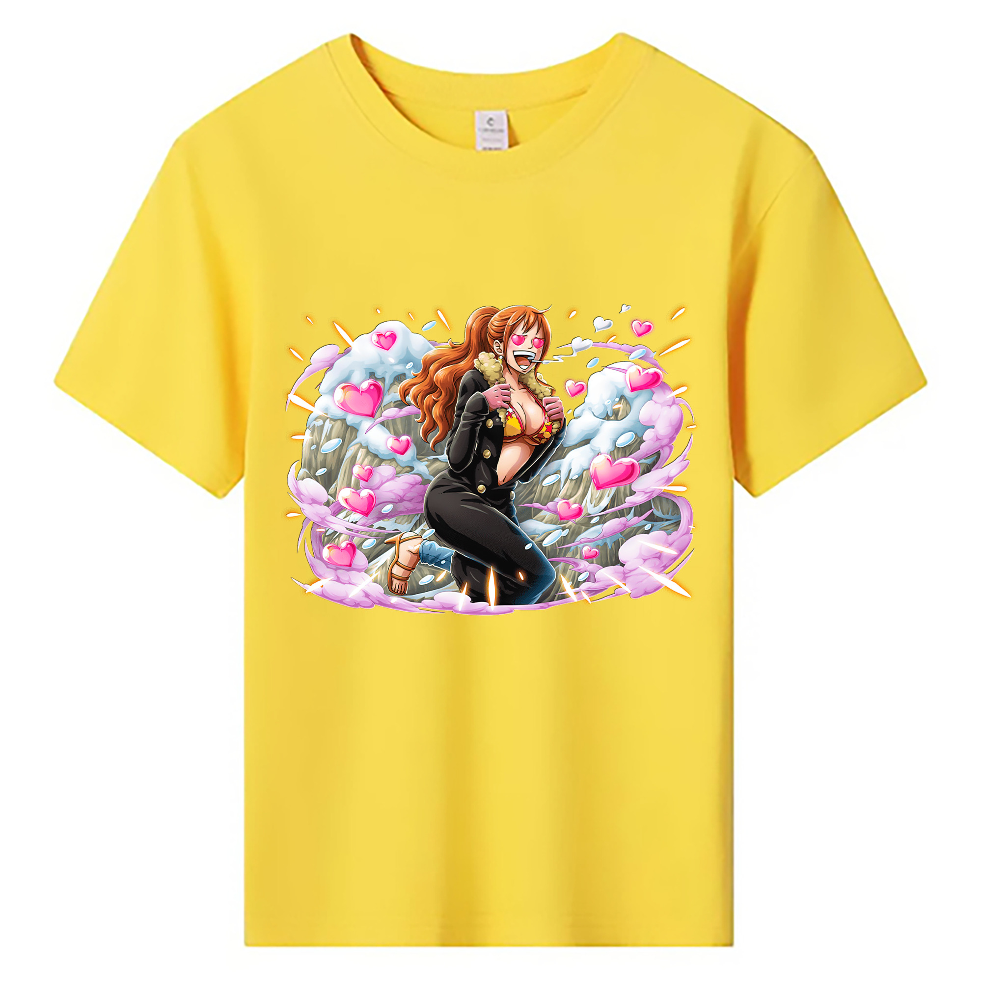 （画像用） ワンピース ナミ ONE PIECE Nami 綿100％キッズTシャツ（フロントプリント）