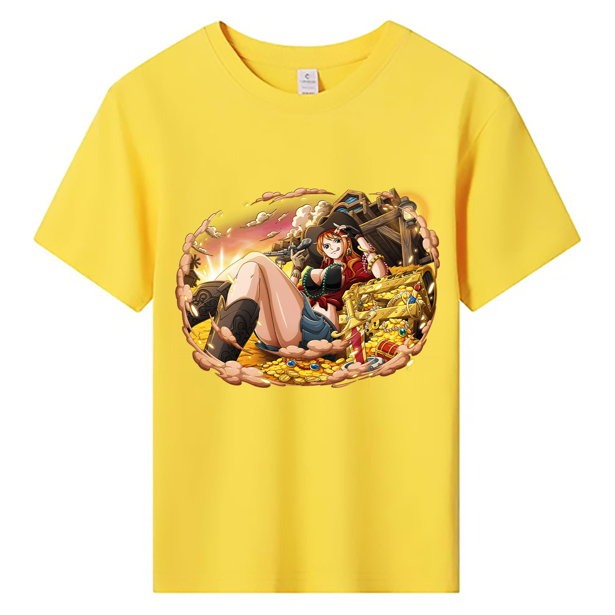 （画像用） ワンピース ナミ ONE PIECE Nami 綿100％キッズTシャツ（フロントプリント）