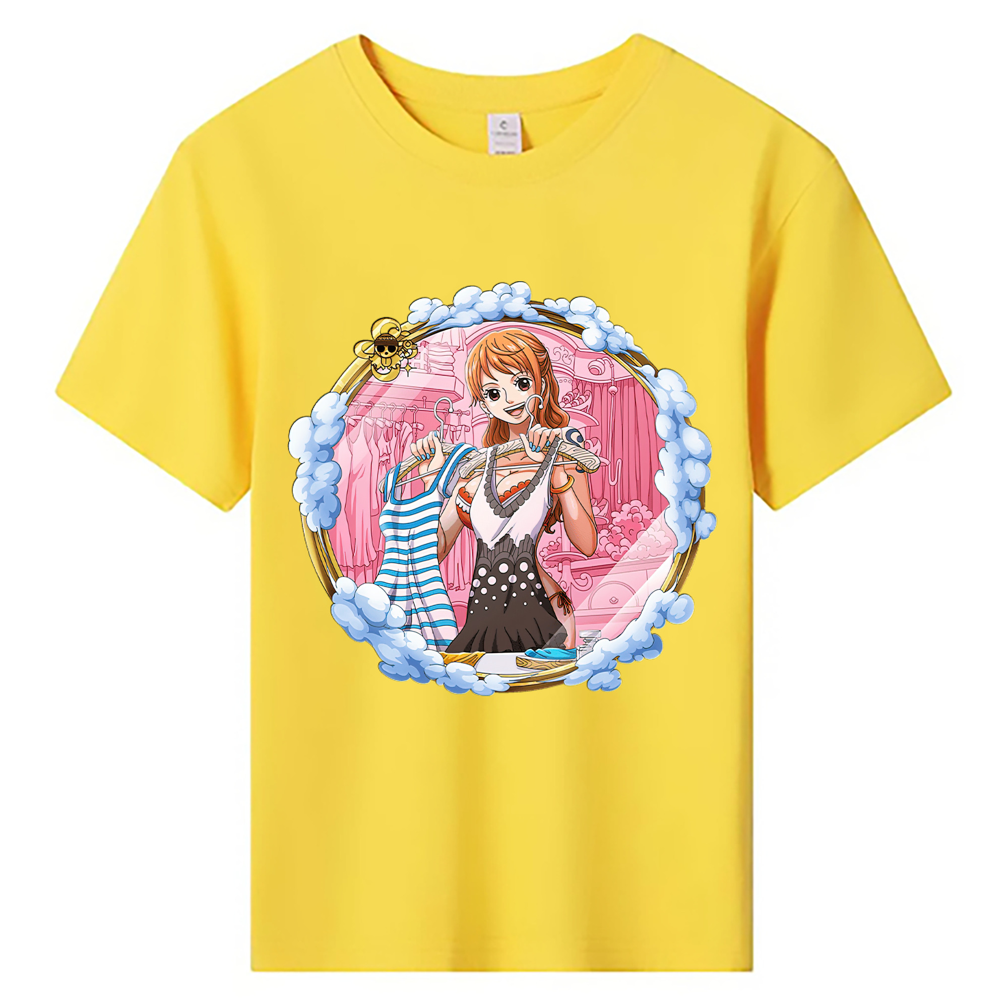 （画像用） ワンピース ナミ ONE PIECE Nami 綿100％キッズTシャツ（フロントプリント）
