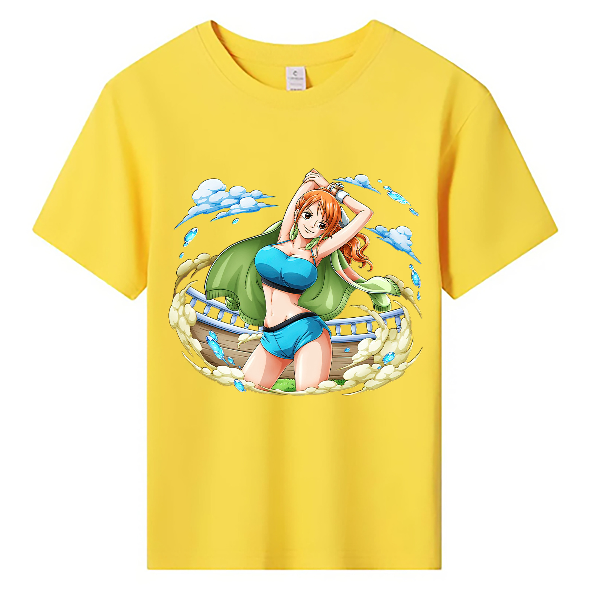 （画像用） ワンピース ナミ ONE PIECE Nami 綿100％キッズTシャツ（フロントプリント）