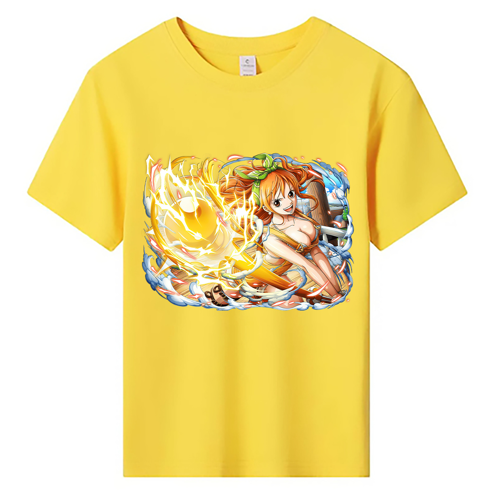 （画像用） ワンピース ナミ ONE PIECE Nami 綿100％キッズTシャツ（フロントプリント）
