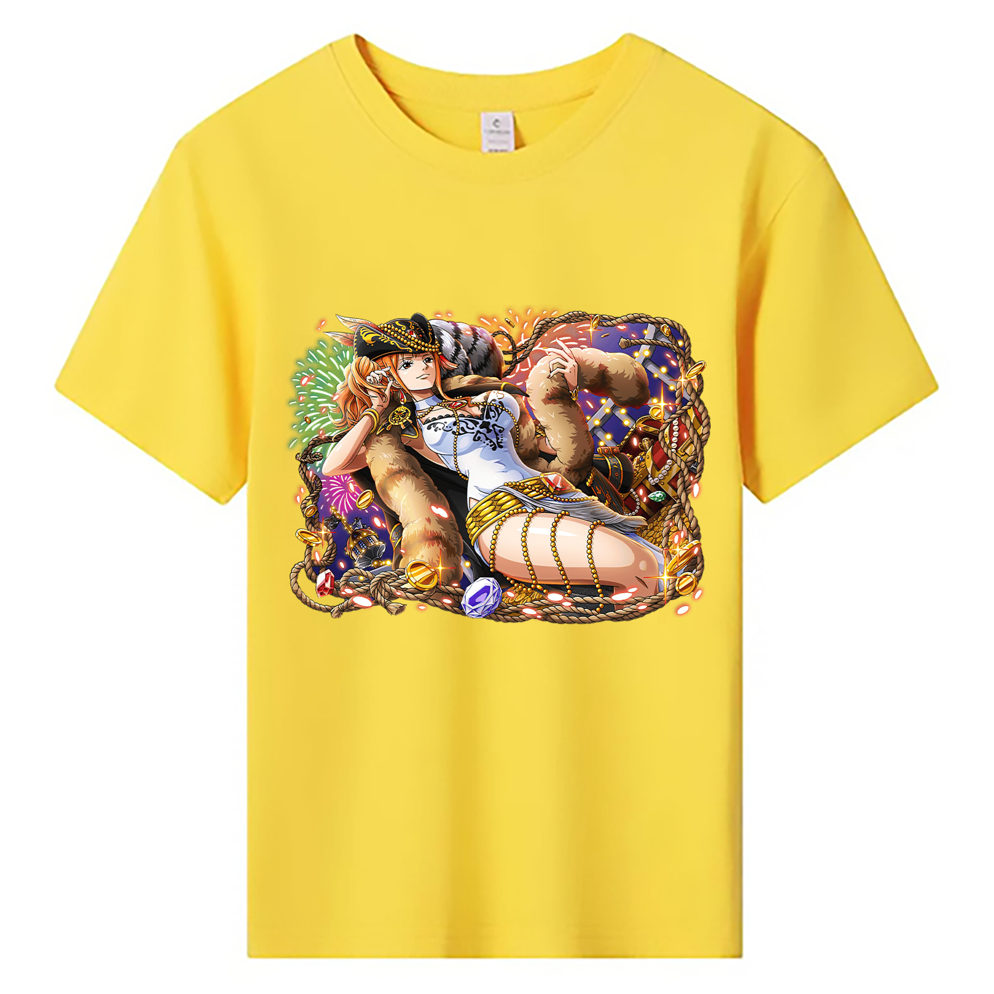 （画像用） ワンピース ナミ ONE PIECE Nami 綿100％キッズTシャツ（フロントプリント）