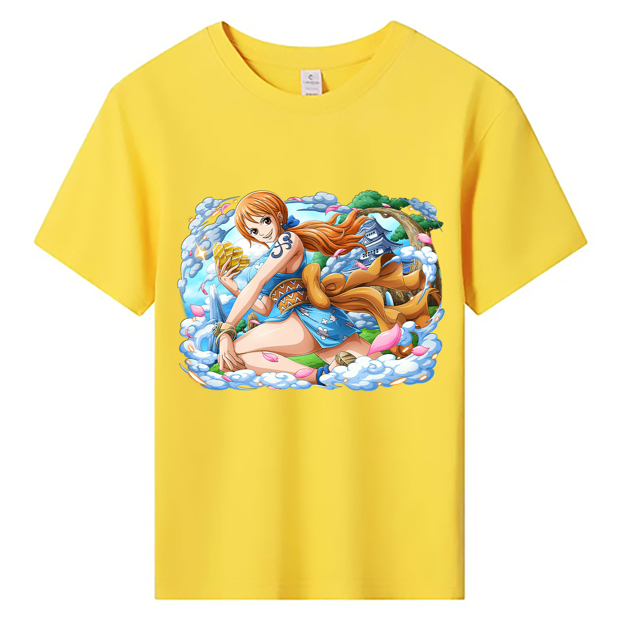 （画像用） ワンピース ナミ ONE PIECE Nami 綿100％キッズTシャツ（フロントプリント）