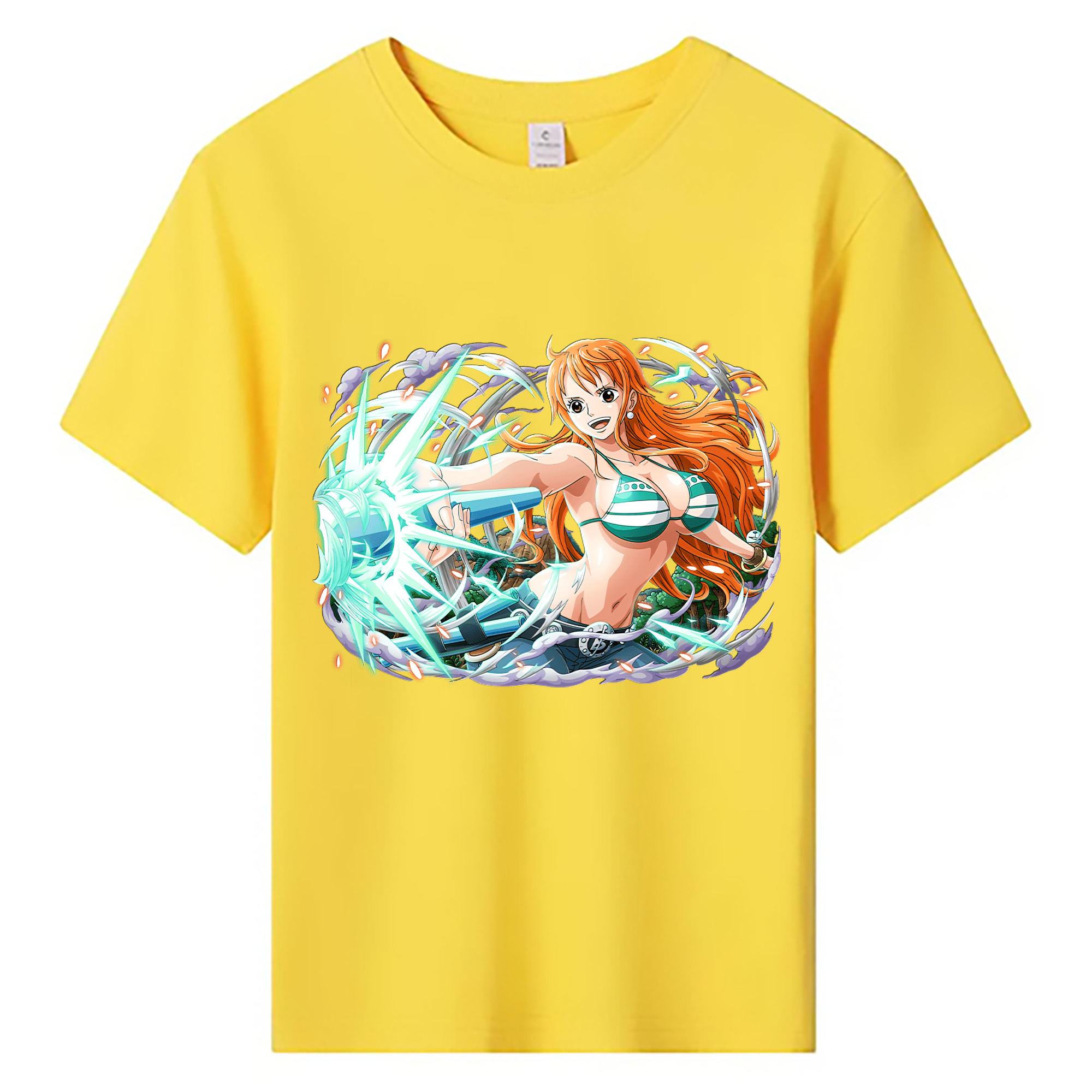 （画像用） ワンピース ナミ ONE PIECE Nami 綿100％キッズTシャツ（フロントプリント）