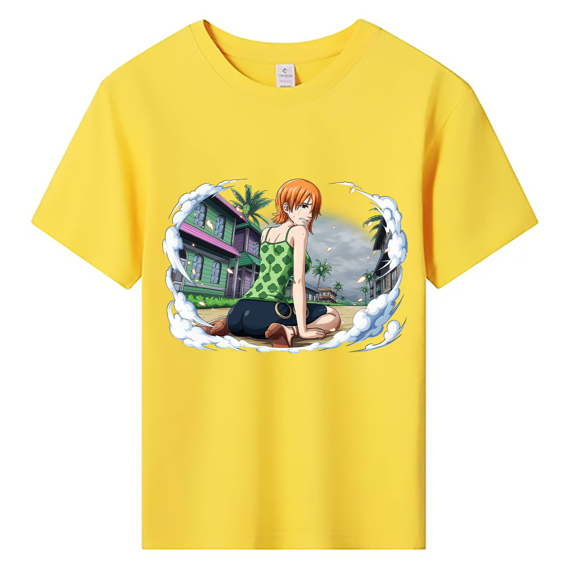 （画像用） ワンピース ナミ ONE PIECE Nami 綿100％キッズTシャツ（フロントプリント）