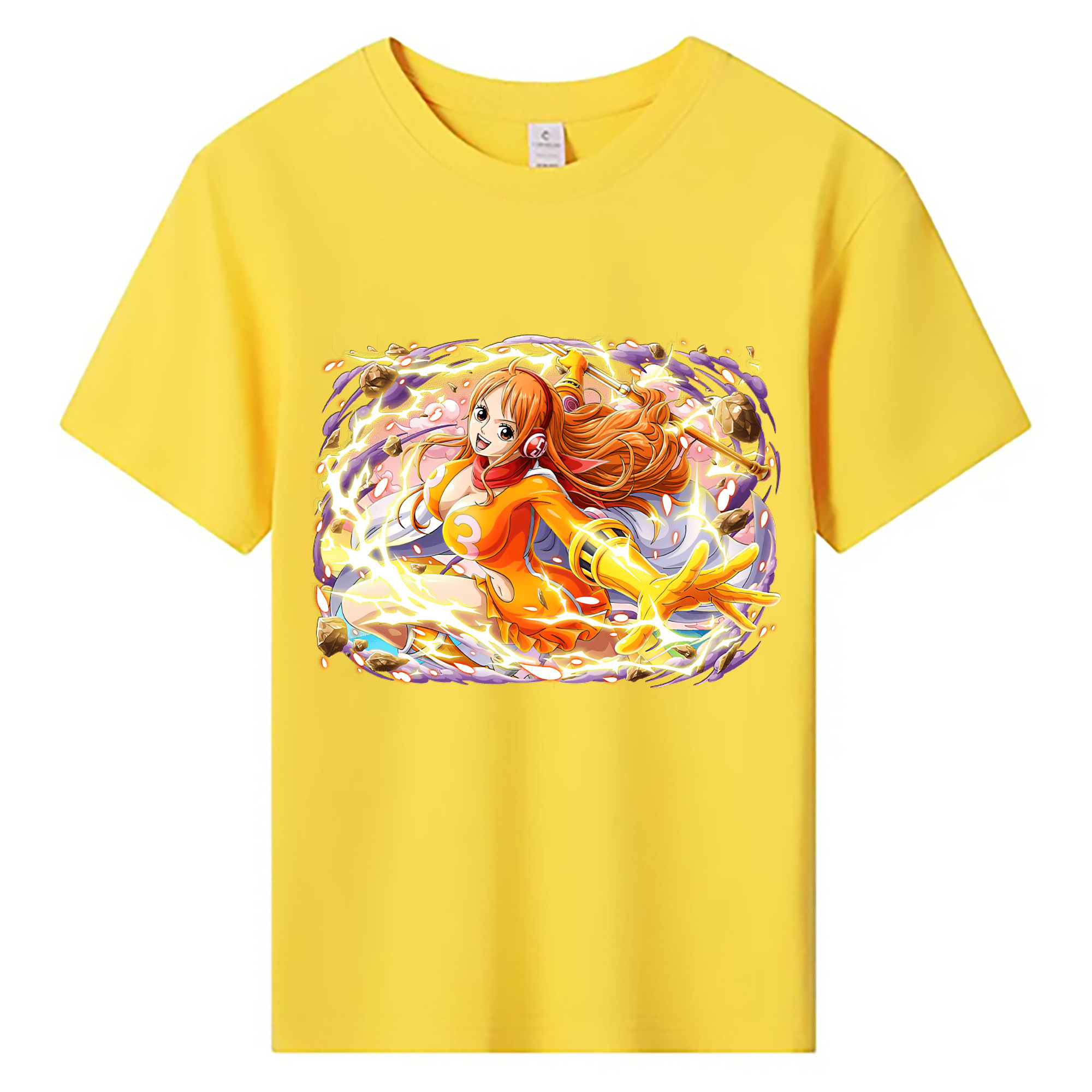（画像用） ワンピース ナミ ONE PIECE Nami 綿100％キッズTシャツ（フロントプリント）