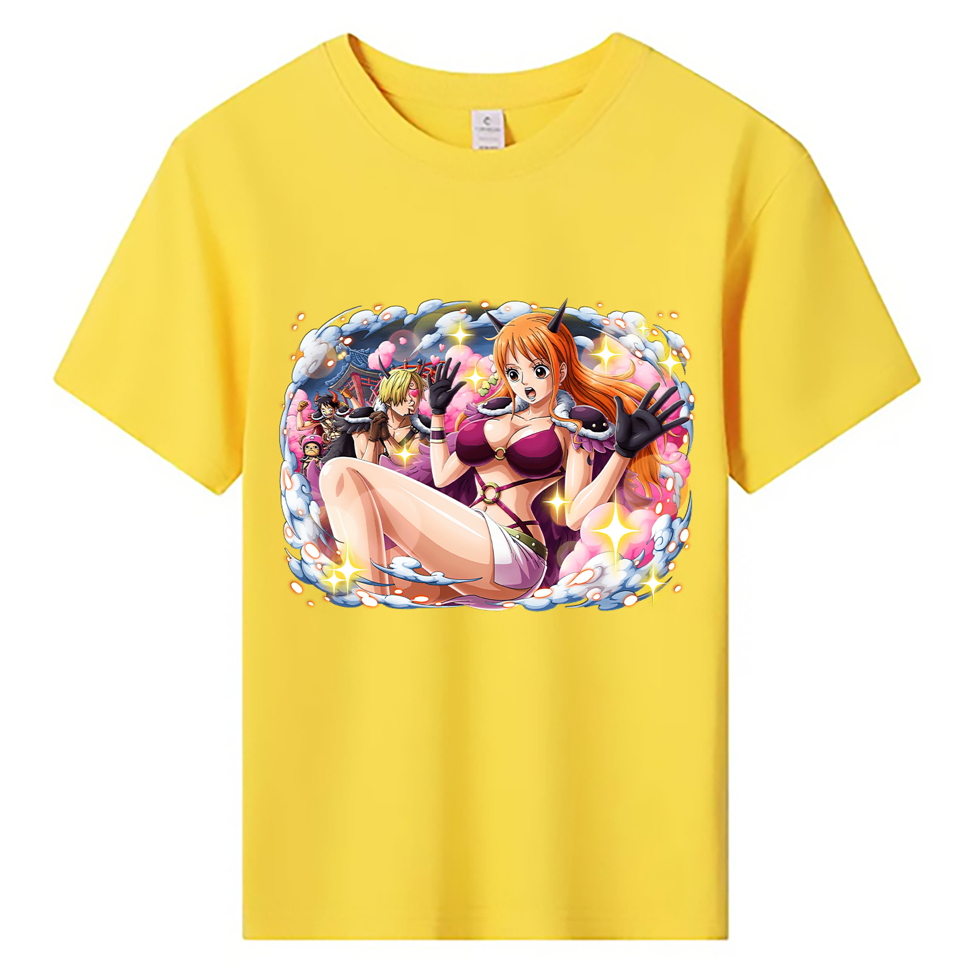 （画像用） ワンピース ナミ ONE PIECE Nami 綿100％キッズTシャツ（フロントプリント）