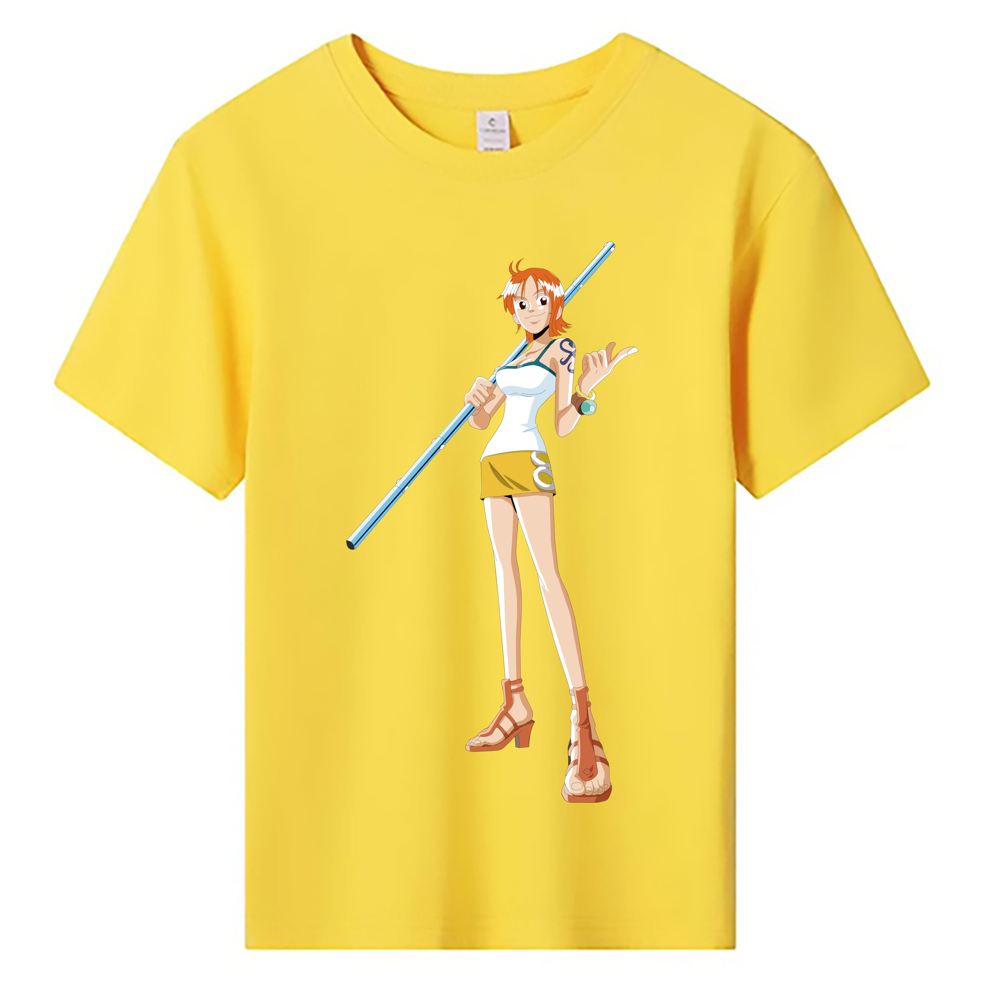 （画像用） ワンピース ナミ ONE PIECE Nami 綿100％キッズTシャツ（フロントプリント）