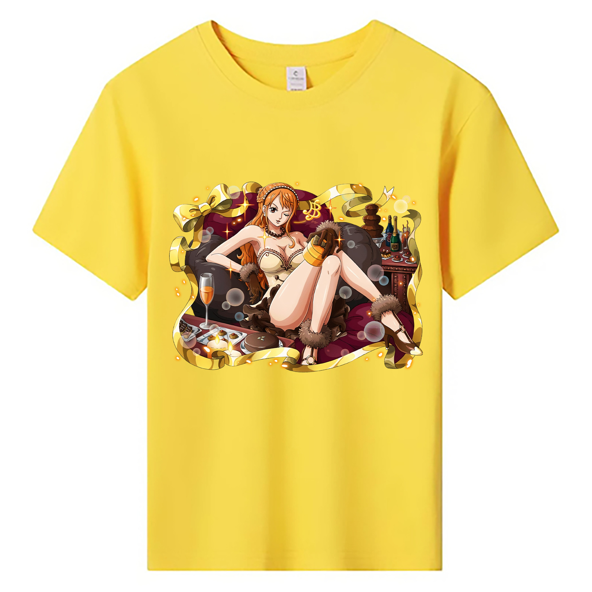 （画像用） ワンピース ナミ ONE PIECE Nami 綿100％キッズTシャツ（フロントプリント）