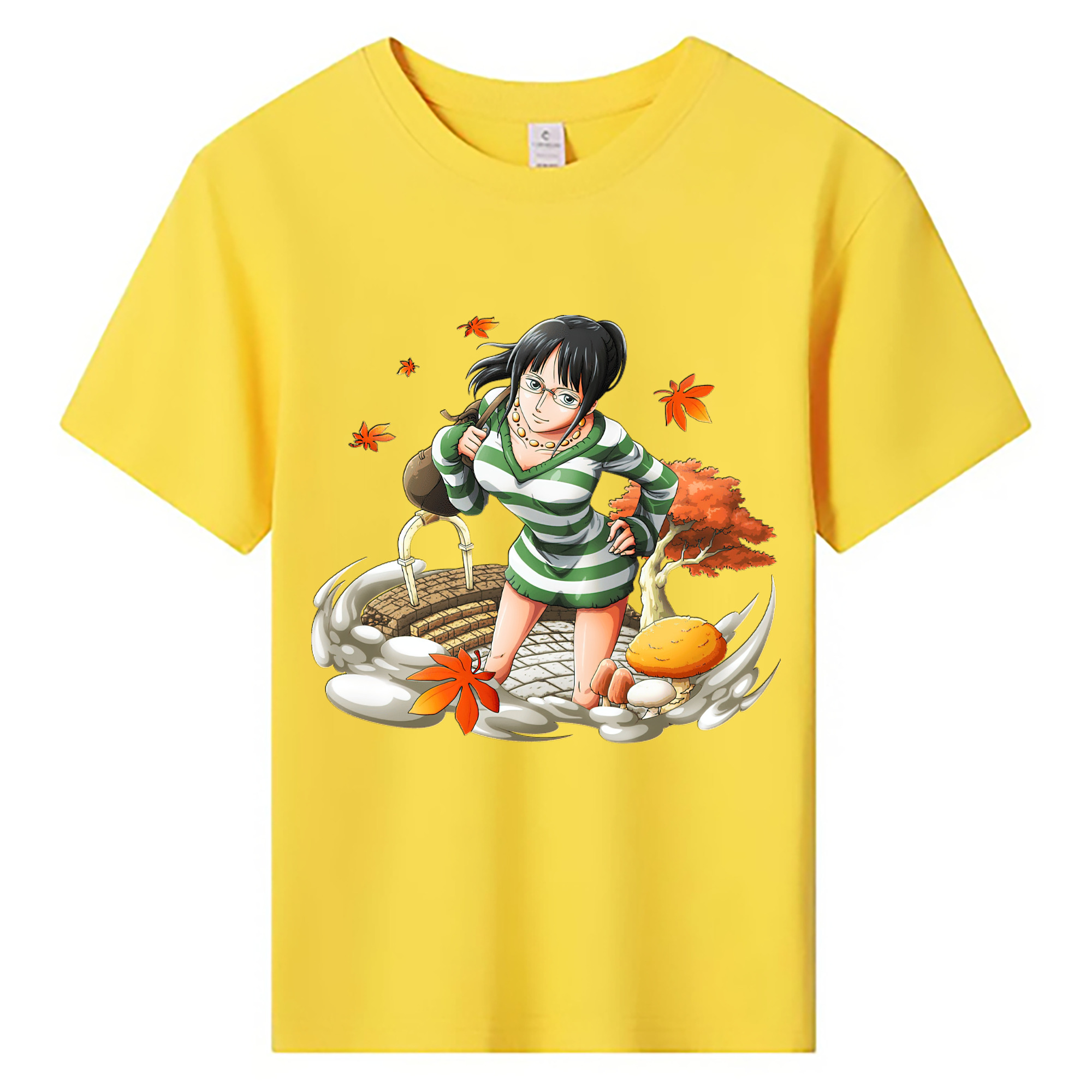 （画像用） ワンピース ニコ・ロビン ONE PIECE Nico Robin 綿100％キッズTシャツ（フロントプリント）