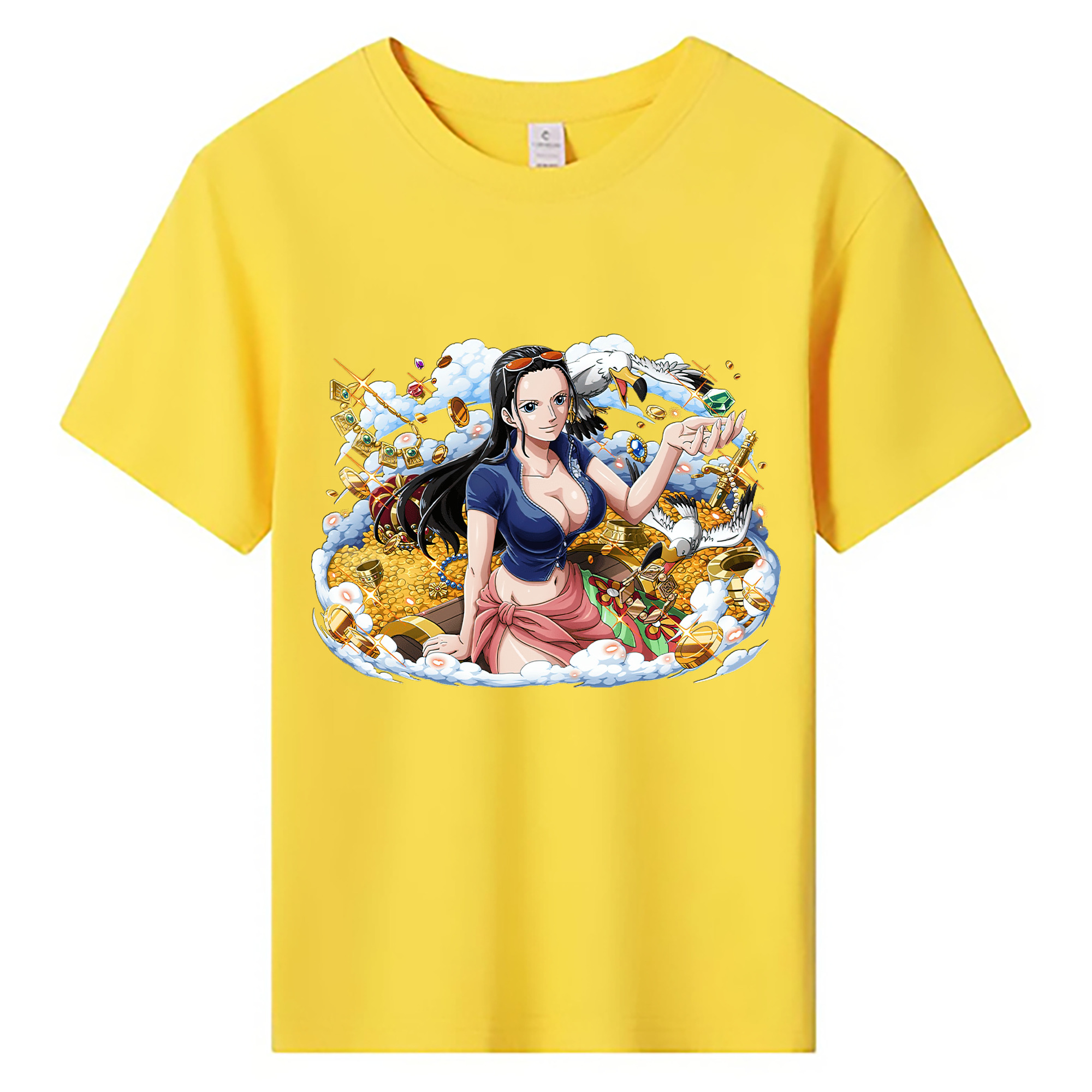 ワンピース ニコ・ロビン ONE PIECE Nico Robin 綿100％キッズTシャツ（フロントプリント）