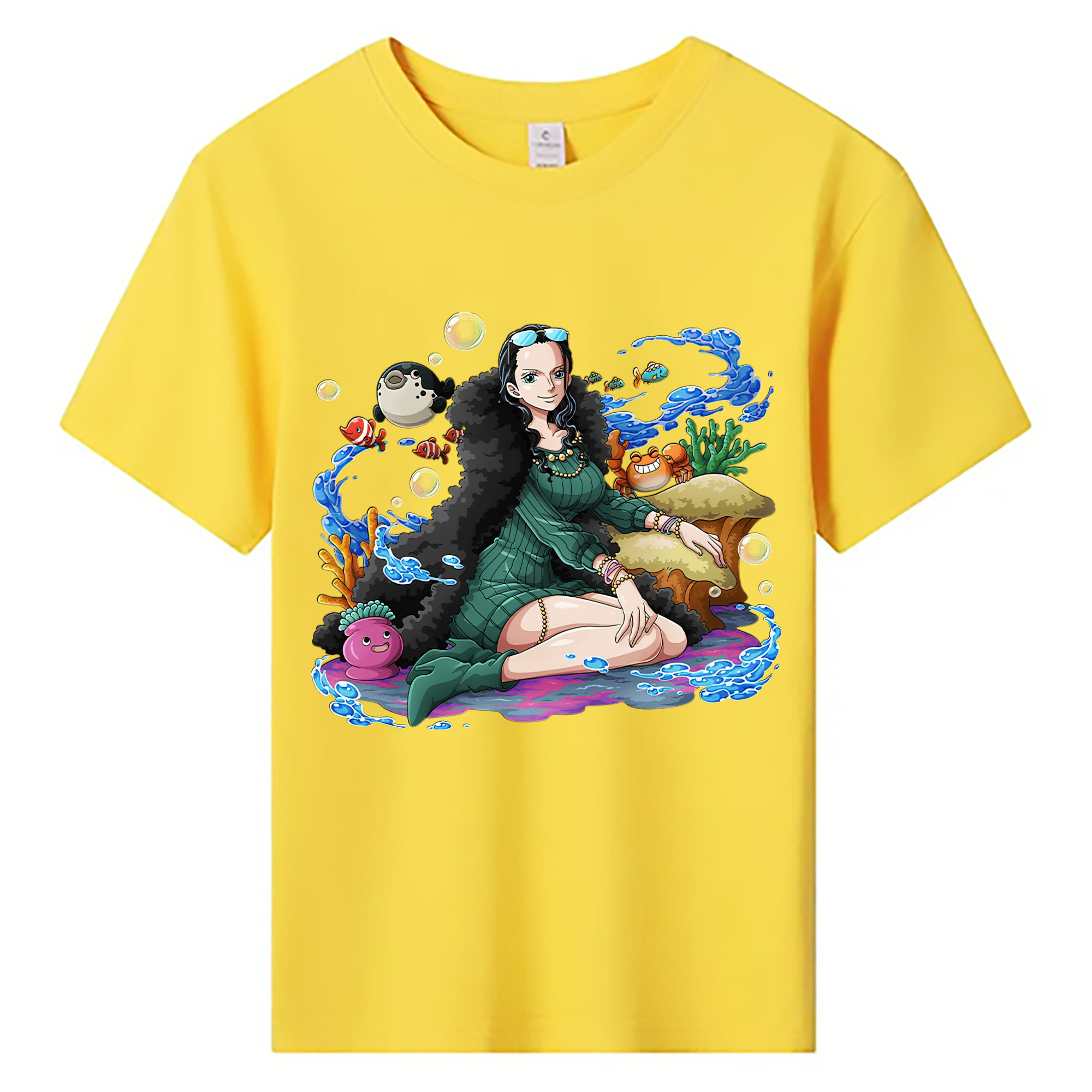 ワンピース ニコ・ロビン ONE PIECE Nico Robin 綿100％キッズTシャツ（フロントプリント）