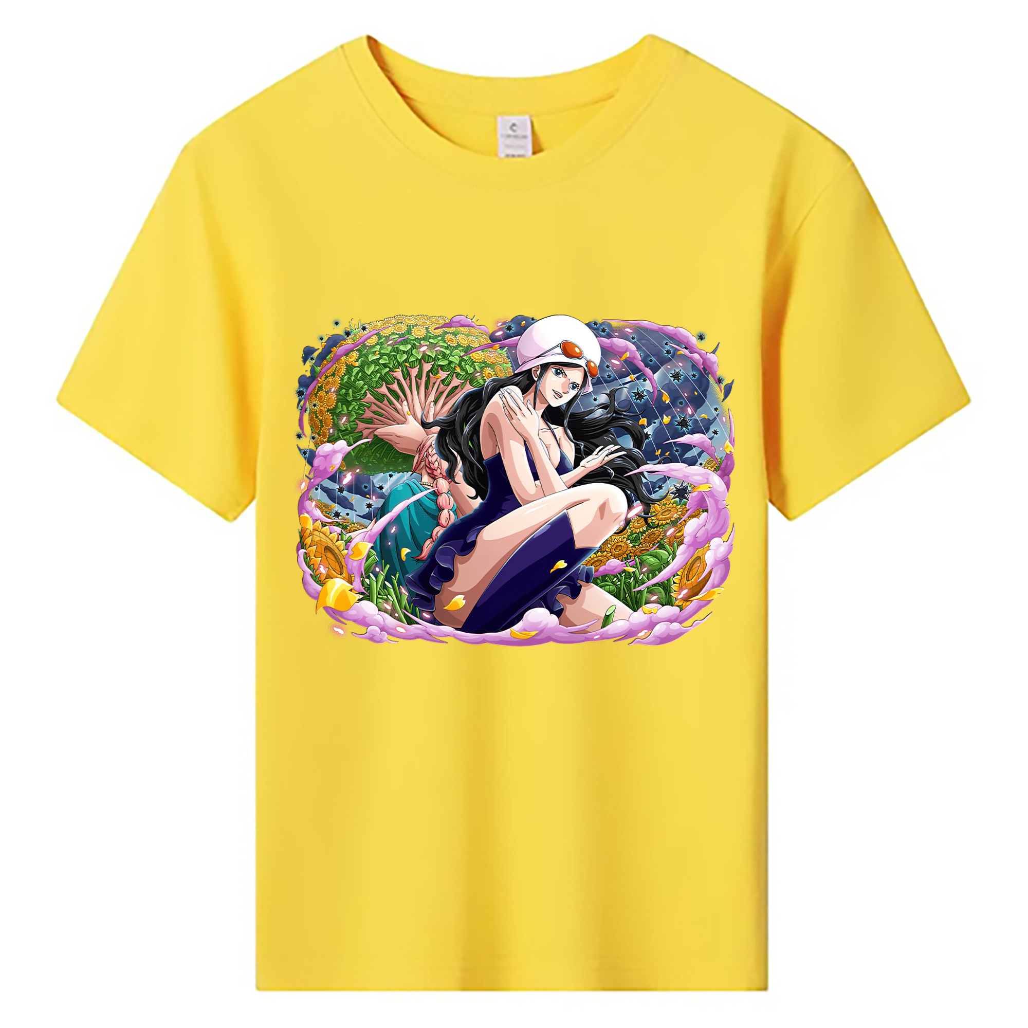 ワンピース ニコ・ロビン ONE PIECE Nico Robin 綿100％キッズTシャツ（フロントプリント）