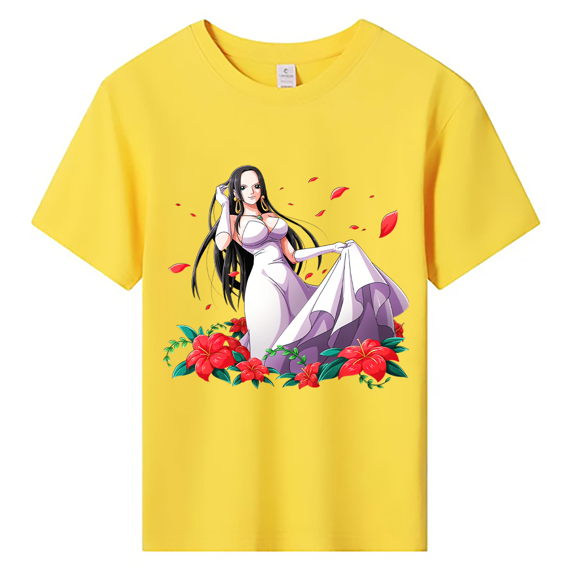 ワンピース ボア・ハンコック ONE PIECE Boa·Hancock 綿100％キッズTシャツ（フロントプリント）