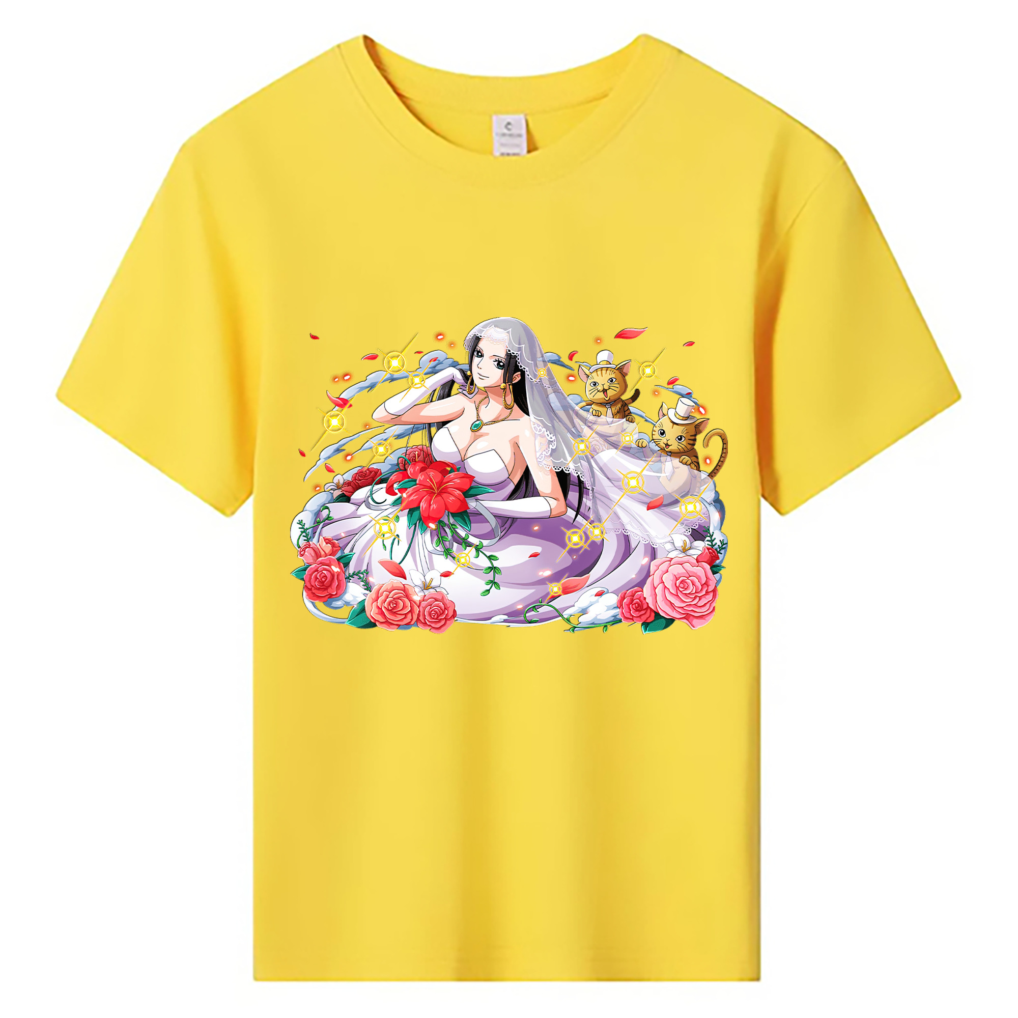ワンピース ボア・ハンコック ONE PIECE Boa·Hancock 綿100％キッズTシャツ（フロントプリント）