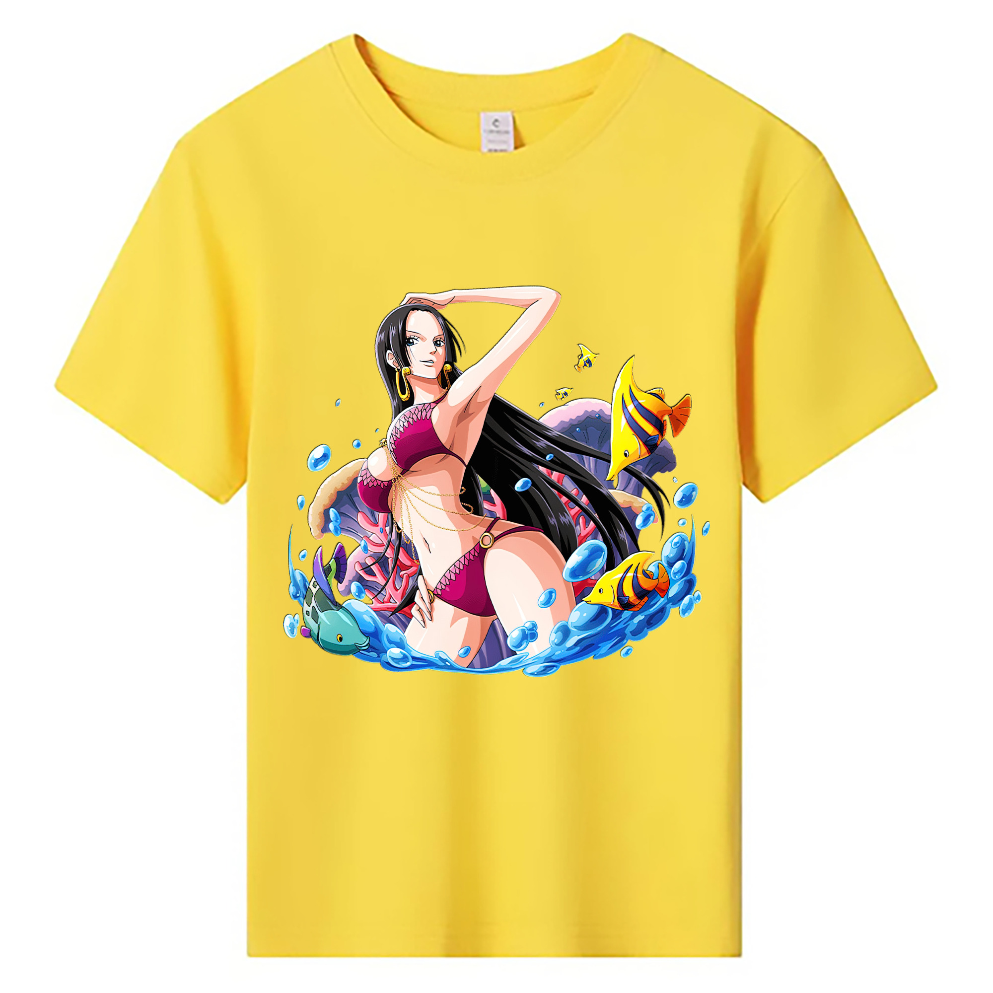ワンピース ボア・ハンコック ONE PIECE Boa·Hancock 綿100％キッズTシャツ（フロントプリント）