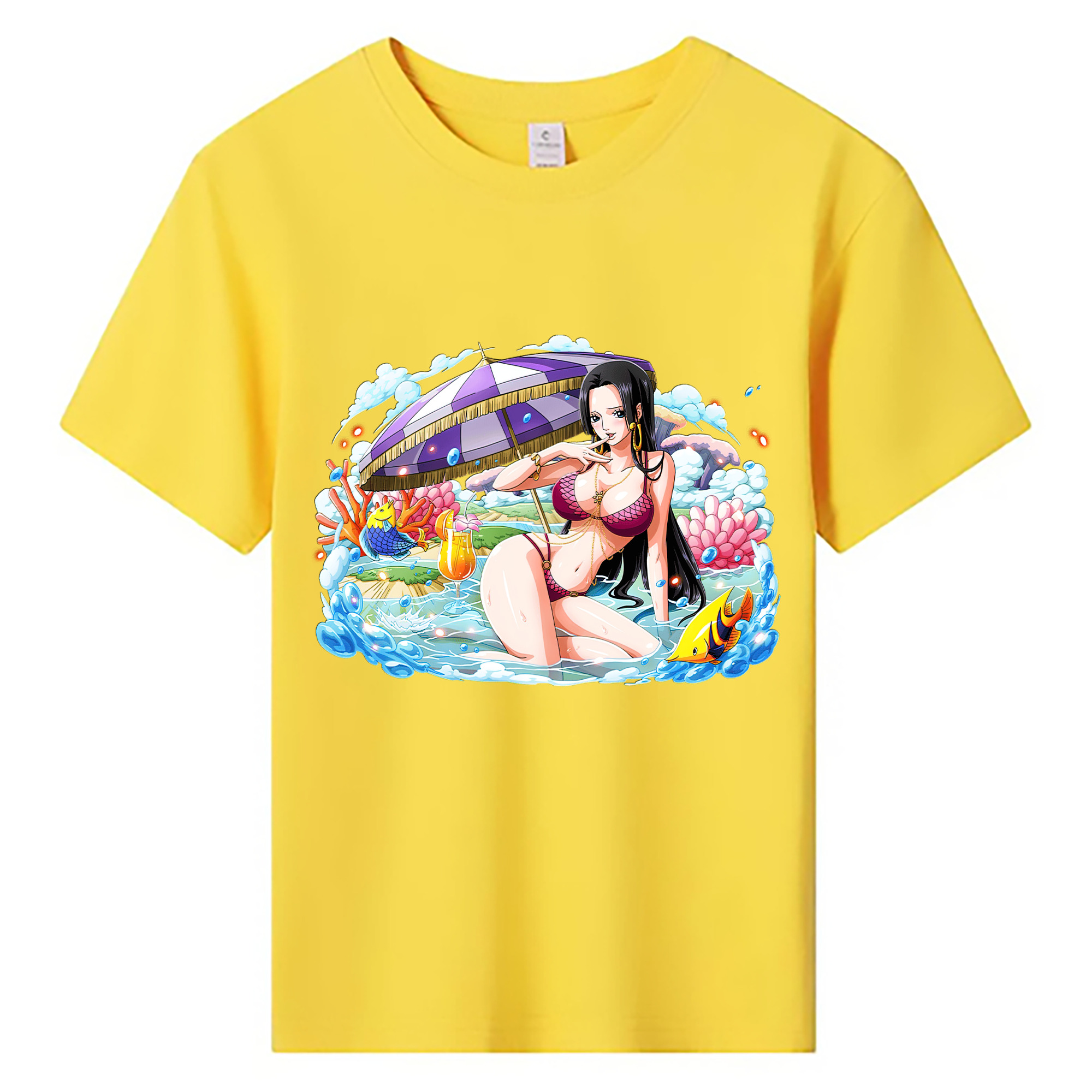 ワンピース ボア・ハンコック ONE PIECE Boa·Hancock 綿100％キッズTシャツ（フロントプリント）