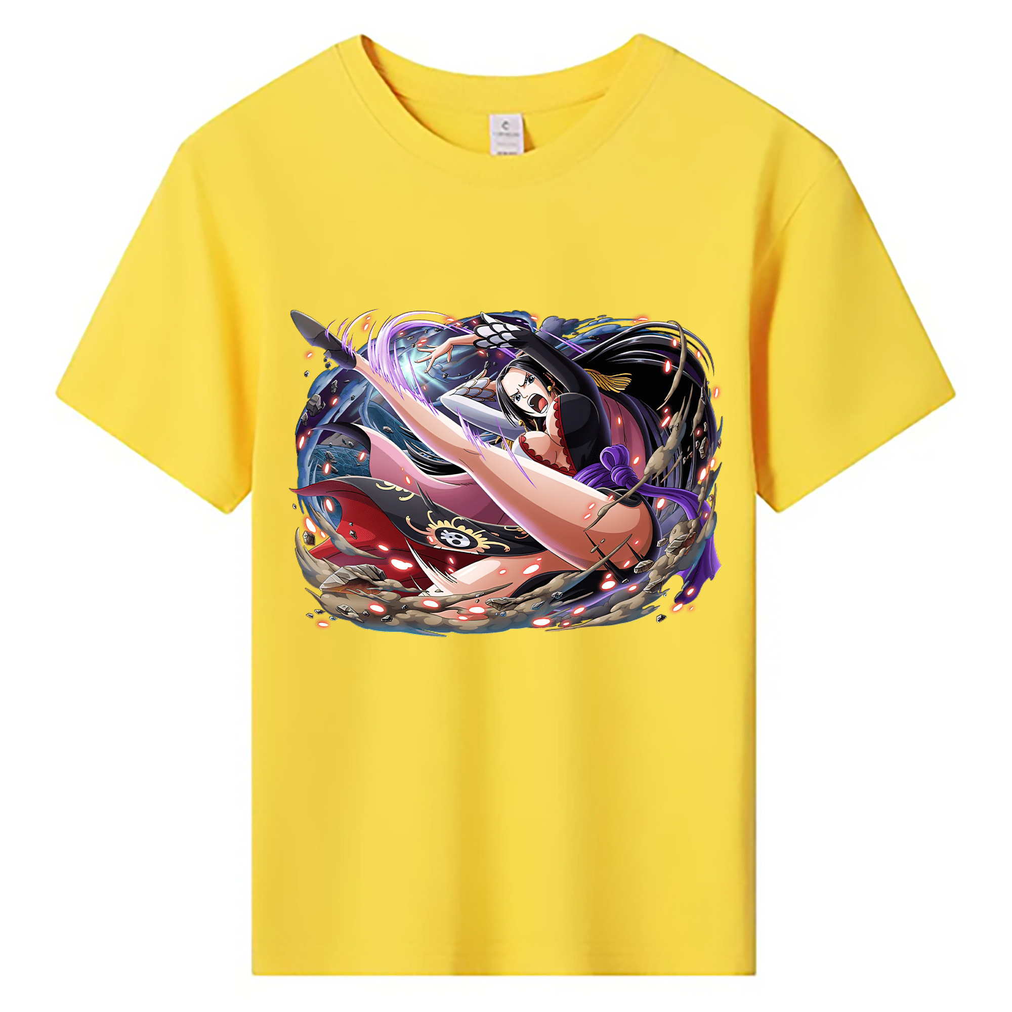 ワンピース ボア・ハンコック ONE PIECE Boa·Hancock 綿100％キッズTシャツ（フロントプリント）