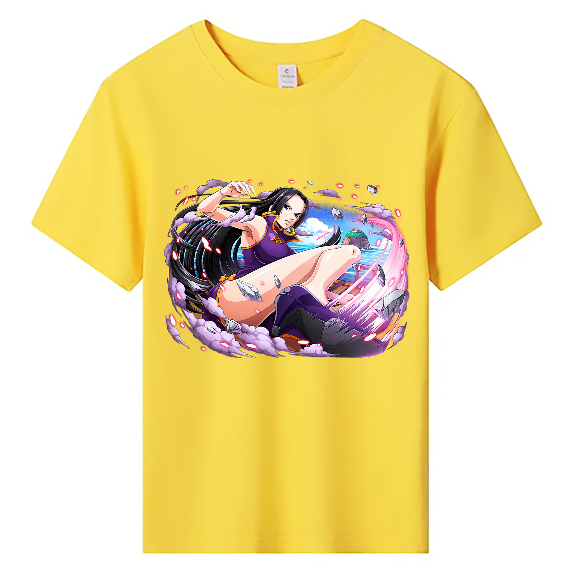 ワンピース ボア・ハンコック ONE PIECE Boa·Hancock 綿100％キッズTシャツ（フロントプリント）