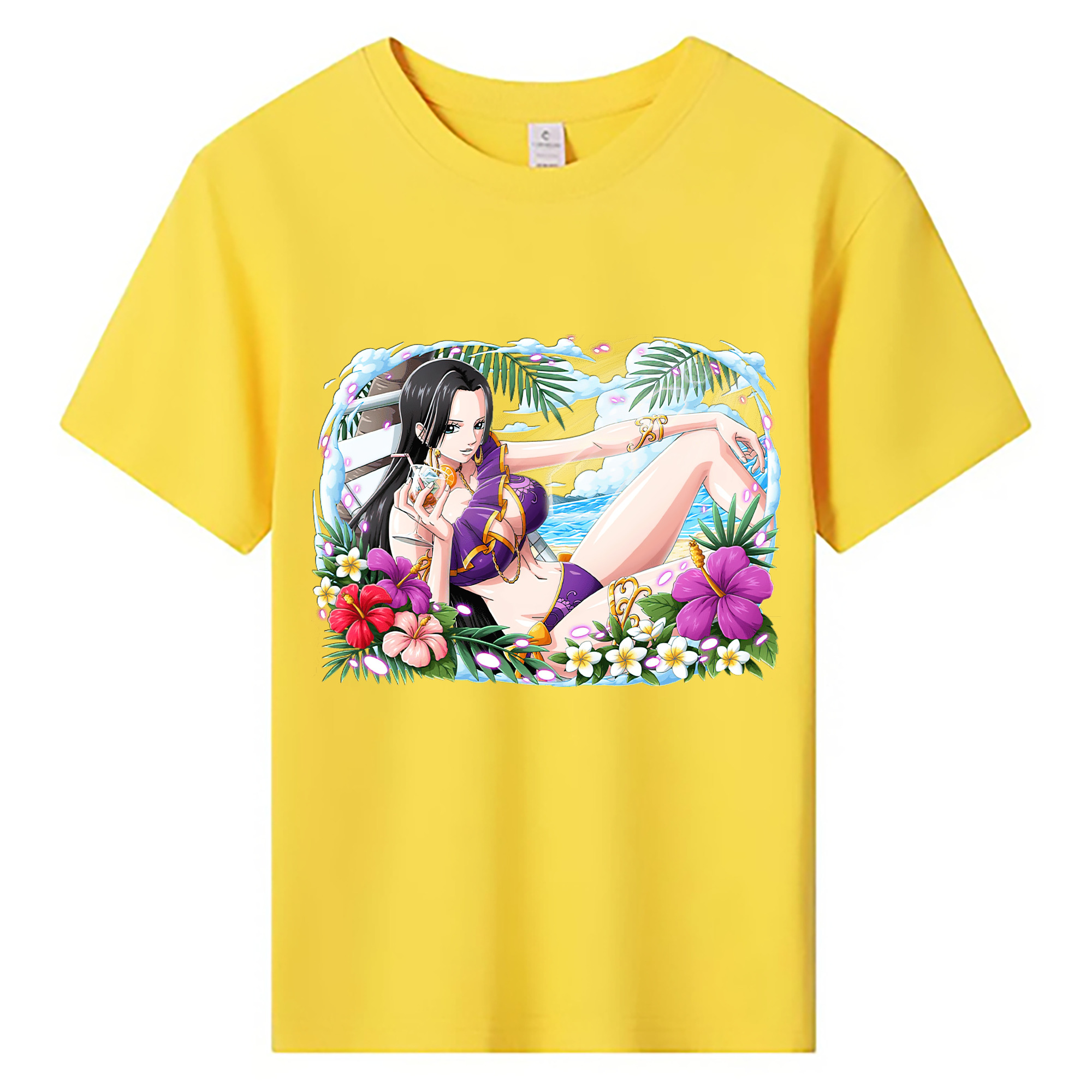 ワンピース ボア・ハンコック ONE PIECE Boa·Hancock 綿100％キッズTシャツ（フロントプリント）