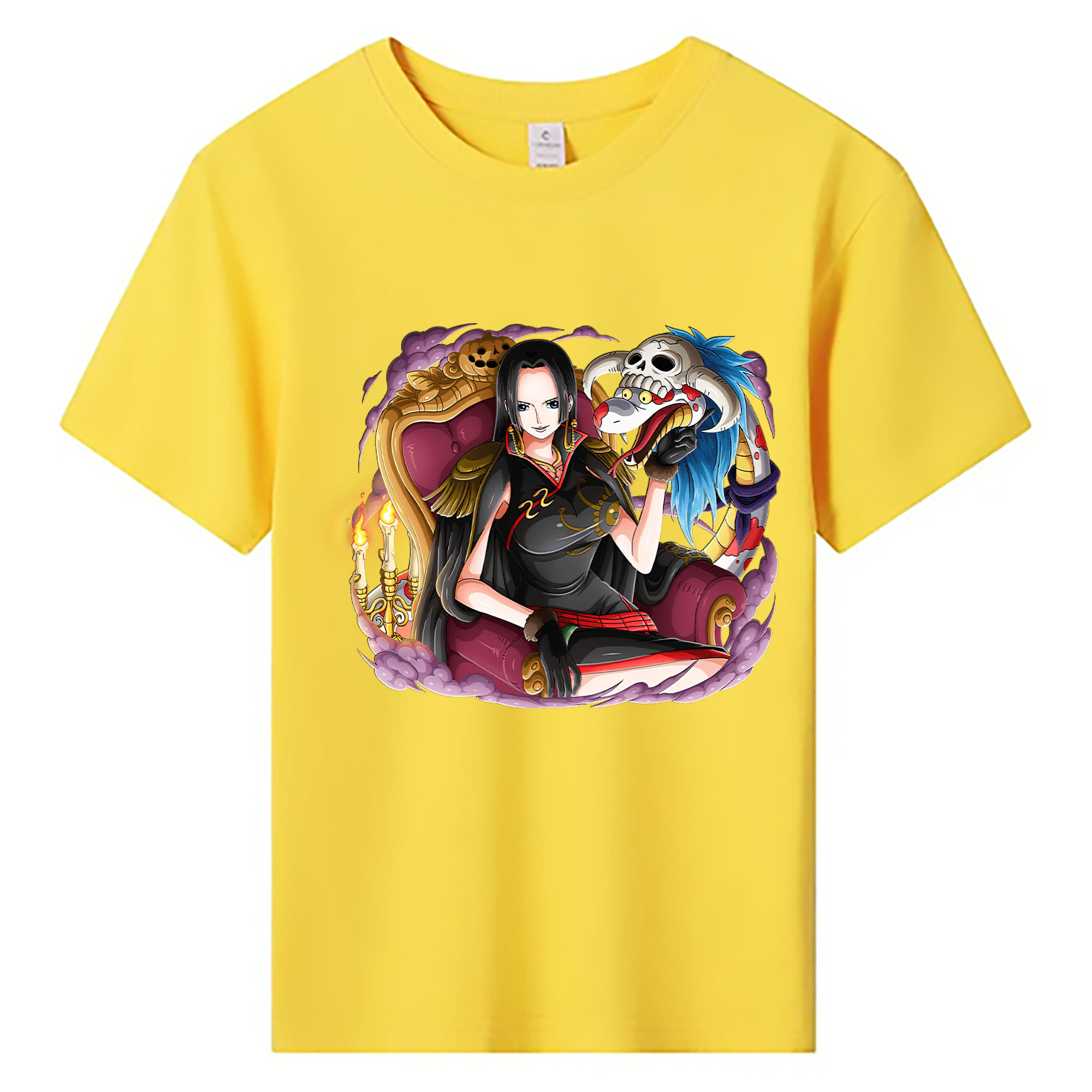 ワンピース ボア・ハンコック ONE PIECE Boa·Hancock 綿100％キッズTシャツ（フロントプリント）