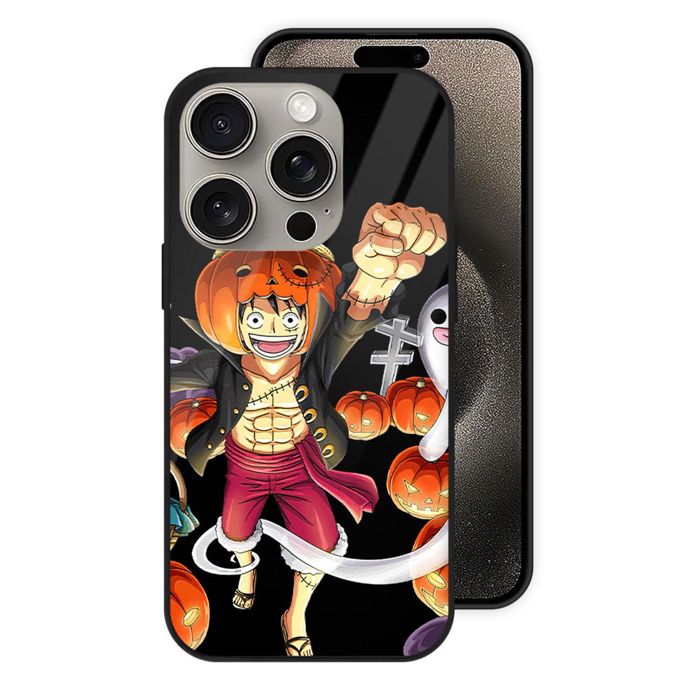 （画像用） ワンピース モンキー・D・ルフィ ONE PIECE Monkey D. Luffy 【iPhone15Pro対応】スマホケース 耐衝撃＆黄変防止 背面ガラス