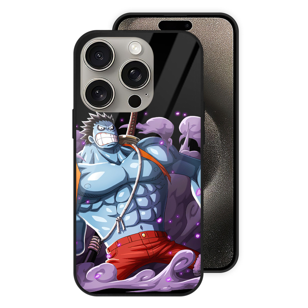 （画像用） ワンピース モンキー・D・ルフィ ONE PIECE Monkey D. Luffy 【iPhone15Pro対応】スマホケース 耐衝撃＆黄変防止 背面ガラス