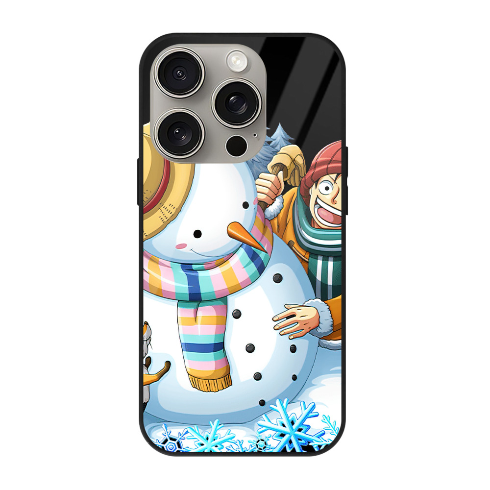 （画像用） ワンピース モンキー・D・ルフィ ONE PIECE Monkey D. Luffy 【iPhone15Pro対応】スマホケース 耐衝撃＆黄変防止 背面ガラス