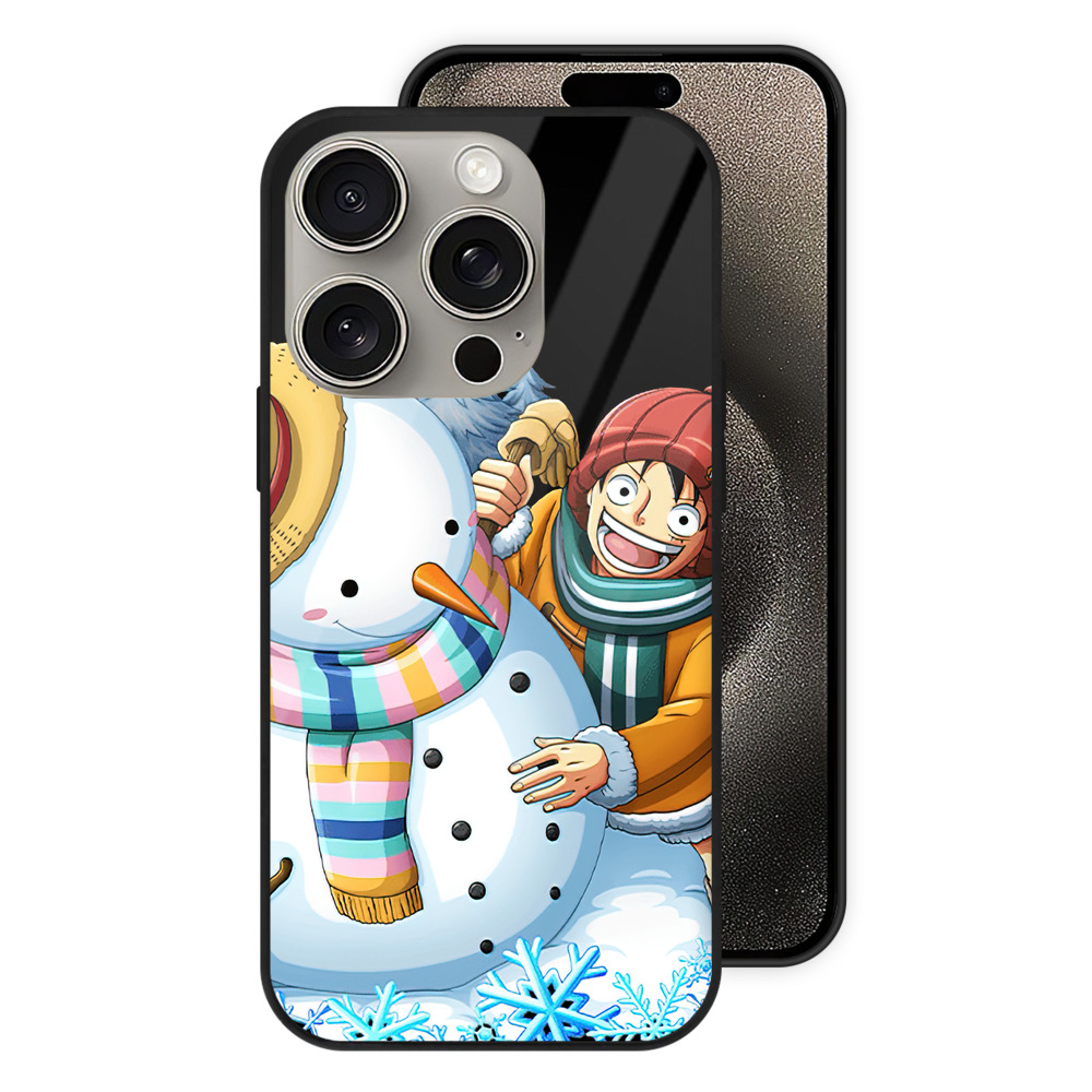 （画像用） ワンピース モンキー・D・ルフィ ONE PIECE Monkey D. Luffy 【iPhone15Pro対応】スマホケース 耐衝撃＆黄変防止 背面ガラス