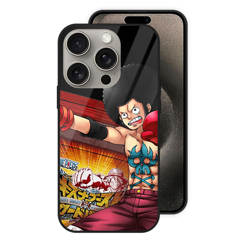 （画像用） ワンピース モンキー・D・ルフィ ONE PIECE Monkey D. Luffy 【iPhone15Pro対応】スマホケース 耐衝撃＆黄変防止 背面ガラス