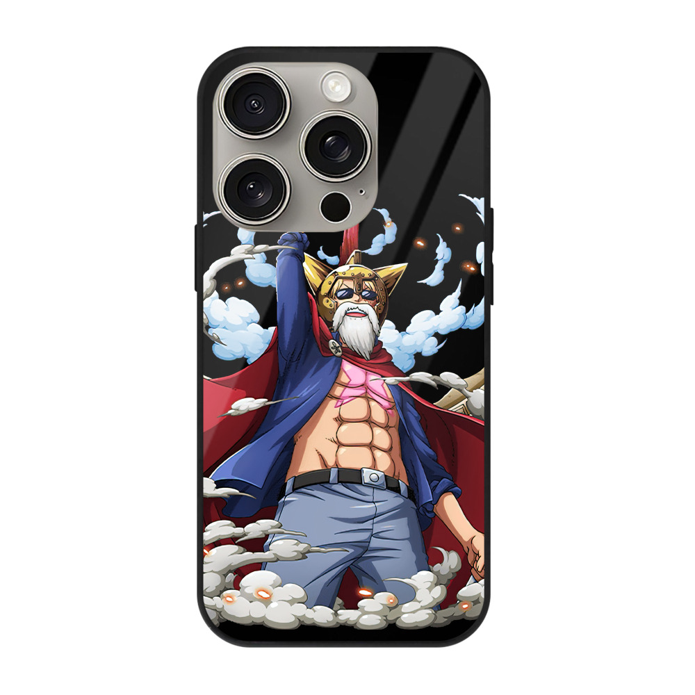 （画像用） ワンピース モンキー・D・ルフィ ONE PIECE Monkey D. Luffy 【iPhone15Pro対応】スマホケース 耐衝撃＆黄変防止 背面ガラス