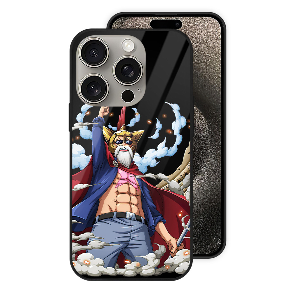 （画像用） ワンピース モンキー・D・ルフィ ONE PIECE Monkey D. Luffy 【iPhone15Pro対応】スマホケース 耐衝撃＆黄変防止 背面ガラス