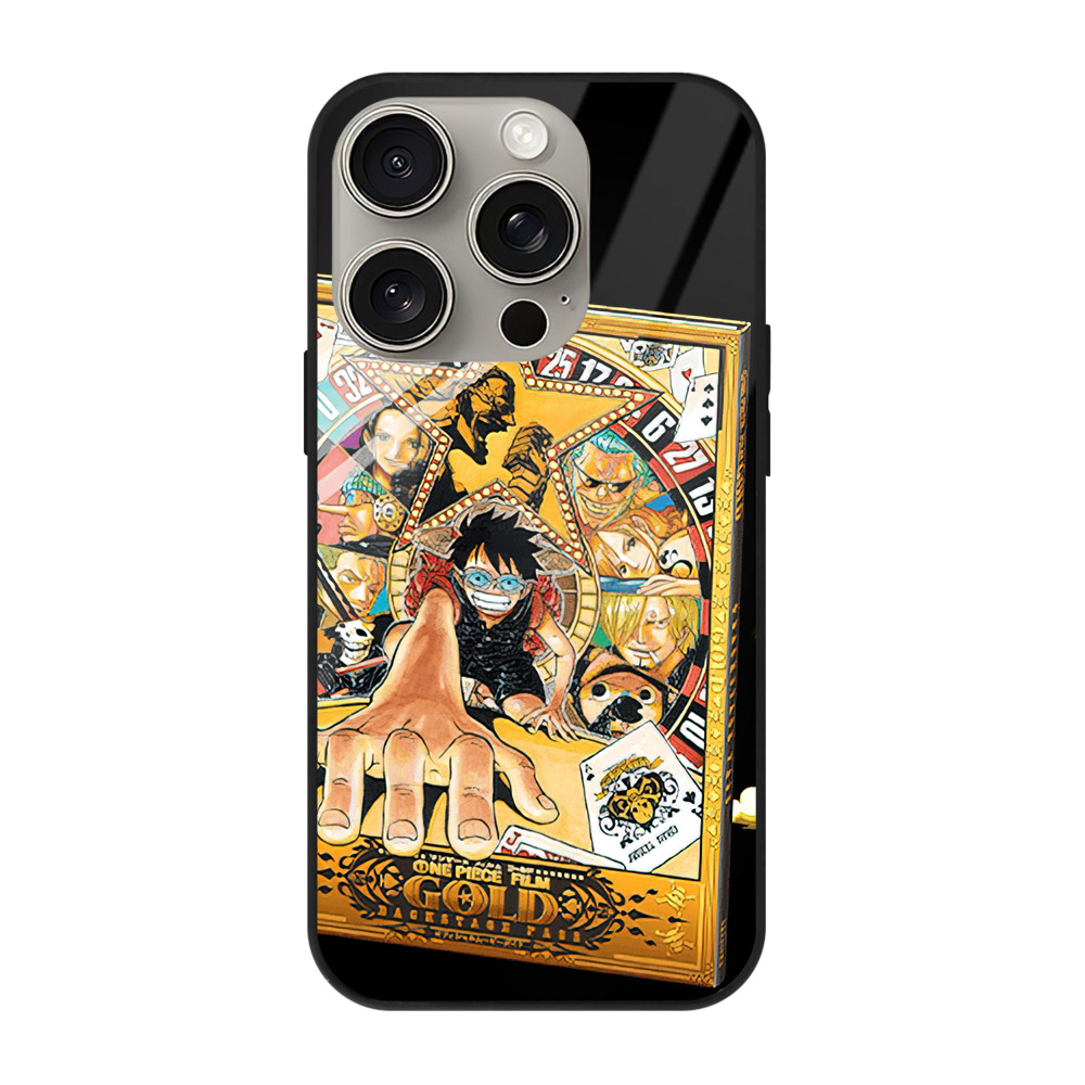 （画像用） ワンピース モンキー・D・ルフィ ONE PIECE Monkey D. Luffy 【iPhone15Pro対応】スマホケース 耐衝撃＆黄変防止 背面ガラス