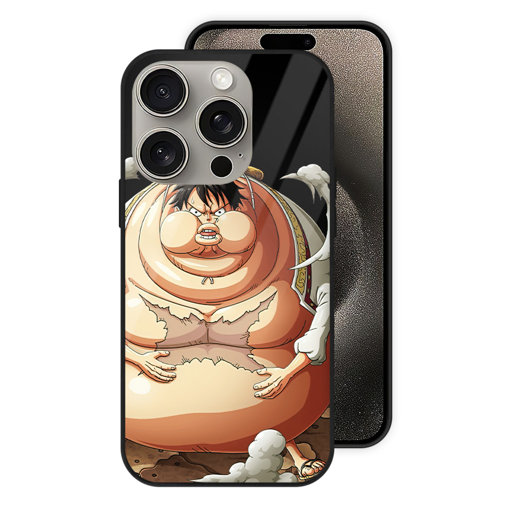 （画像用） ワンピース モンキー・D・ルフィ ONE PIECE Monkey D. Luffy 【iPhone15Pro対応】スマホケース 耐衝撃＆黄変防止 背面ガラス