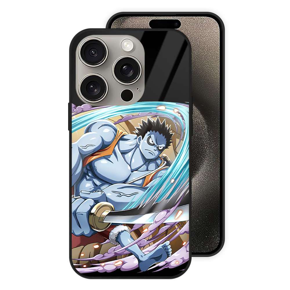 ワンピース モンキー・D・ルフィ ONE PIECE Monkey D. Luffy 【iPhone15Pro対応】スマホケース 耐衝撃＆黄変防止 背面ガラス